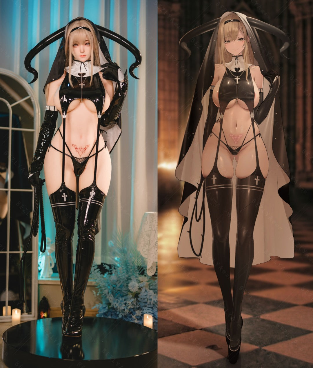 Kampanula seksa lelle (Bezlya Doll 155 cm F kauss, 2,0 TPE+silikons)