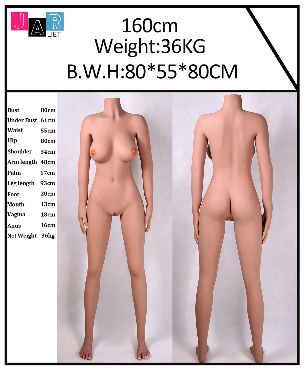 Helēna seksa lelle (Jarliet 160 cm D-Cup TPE+Silikona)