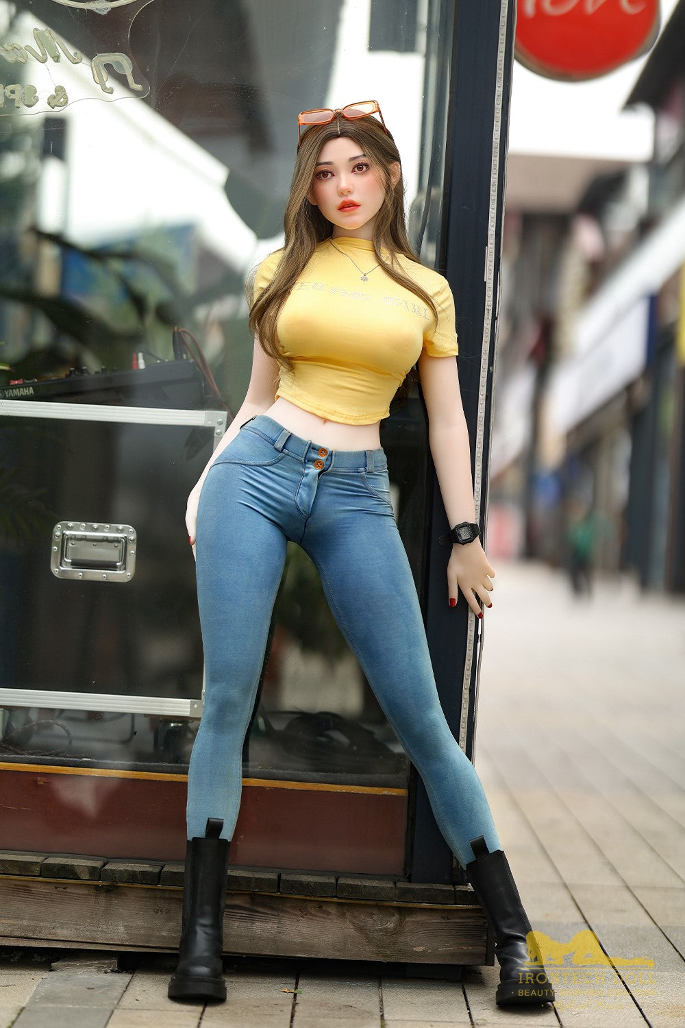 Eilīna seksa lelle (Irontech Doll 159 cm G-Cup S40 TPE+silikons)