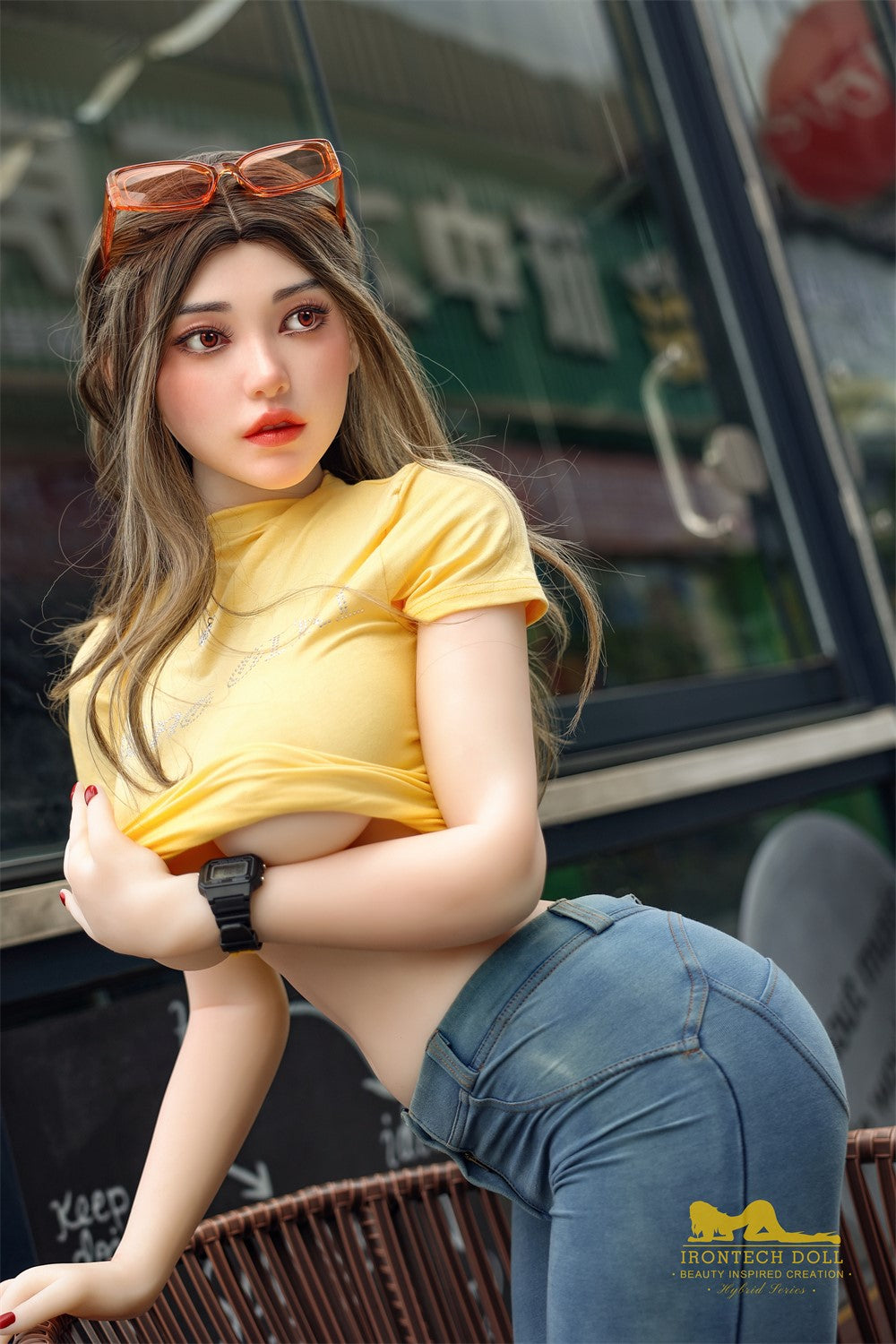 Eilīna seksa lelle (Irontech Doll 159 cm G-Cup S40 TPE+silikons)