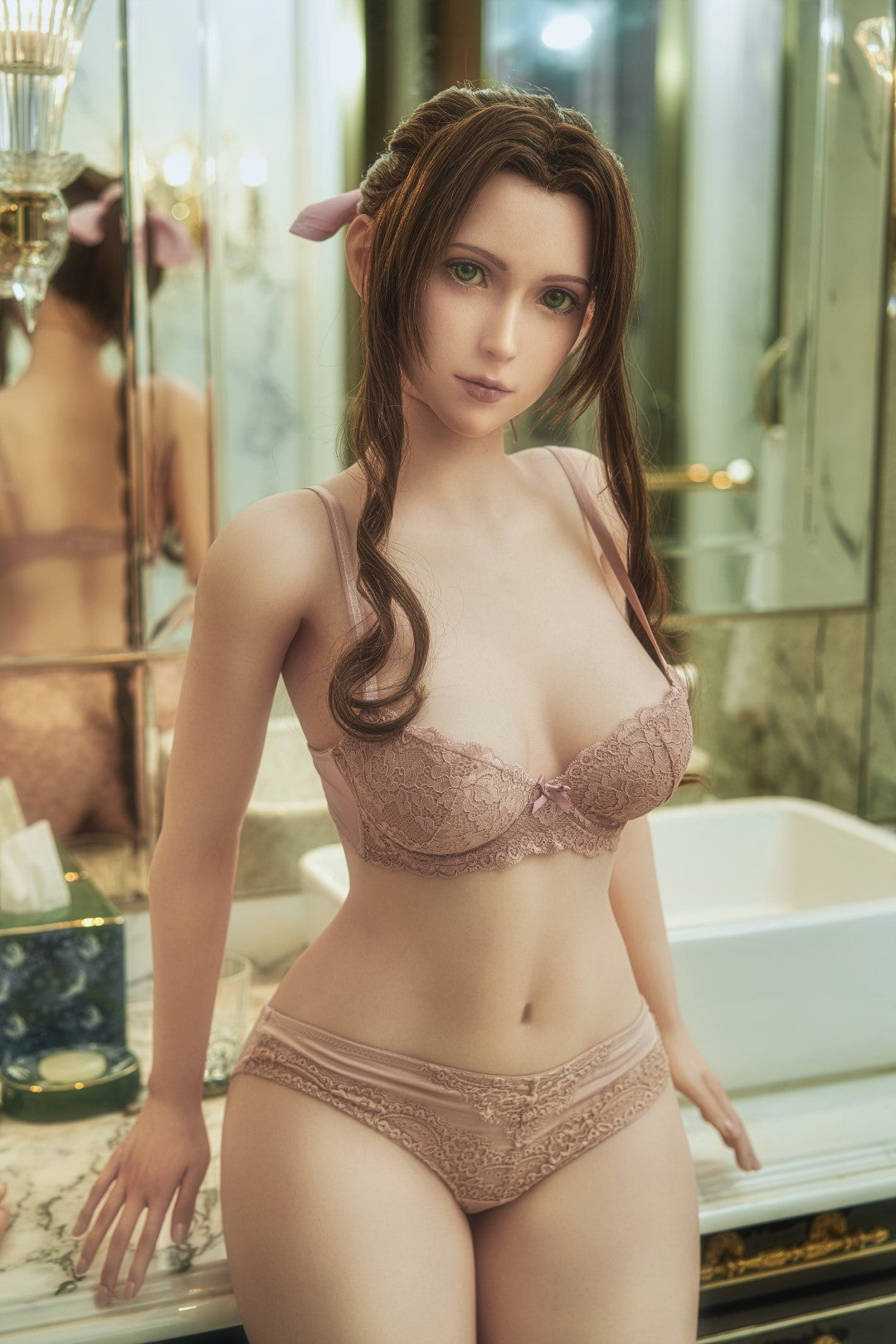 Aerith Sex Doll (Game Lady 167cm D-Cup Nr.04 silikons)
