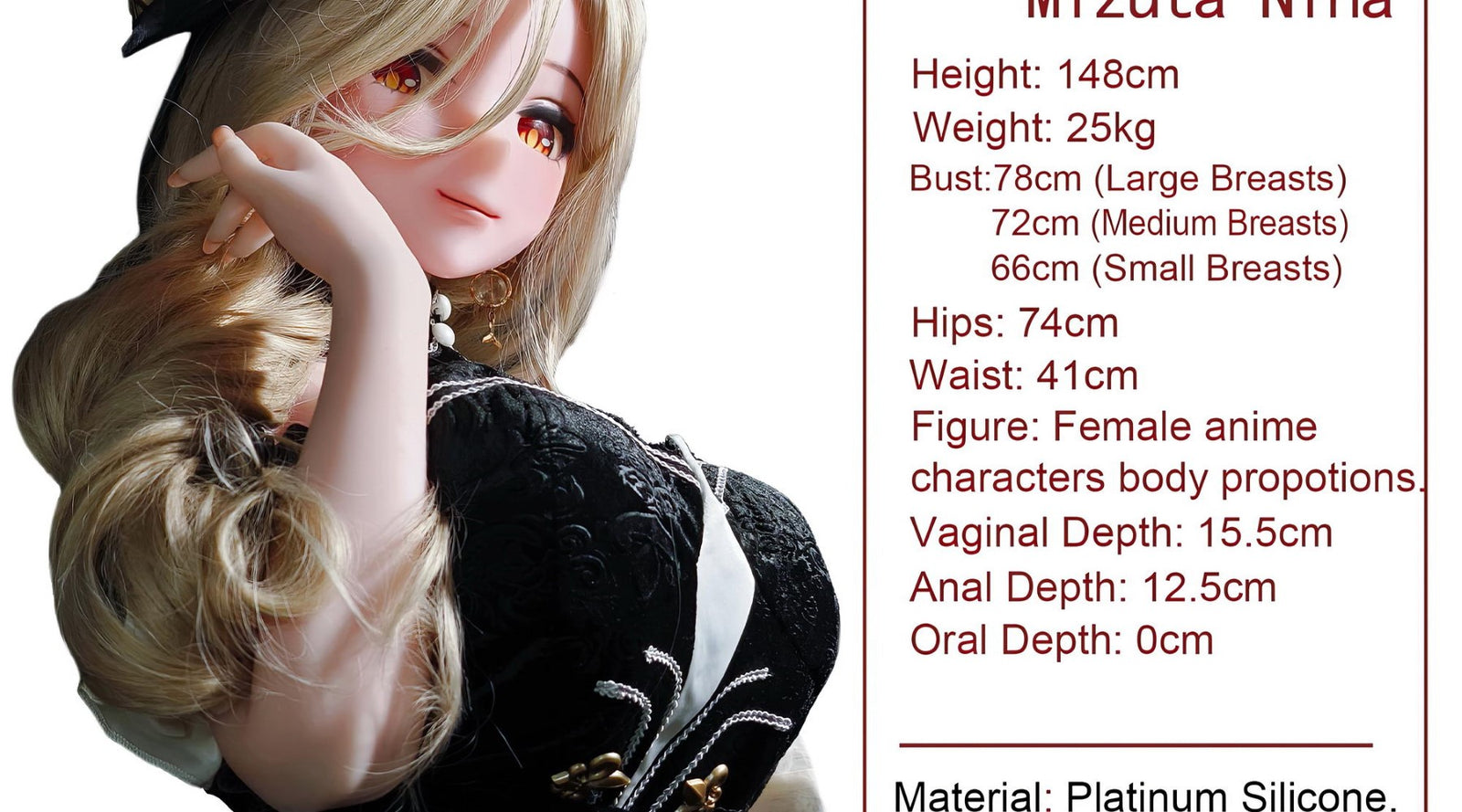 Mizuta Ņina seksa lelle (Elsa Babe 148cm AHR019 silikons)