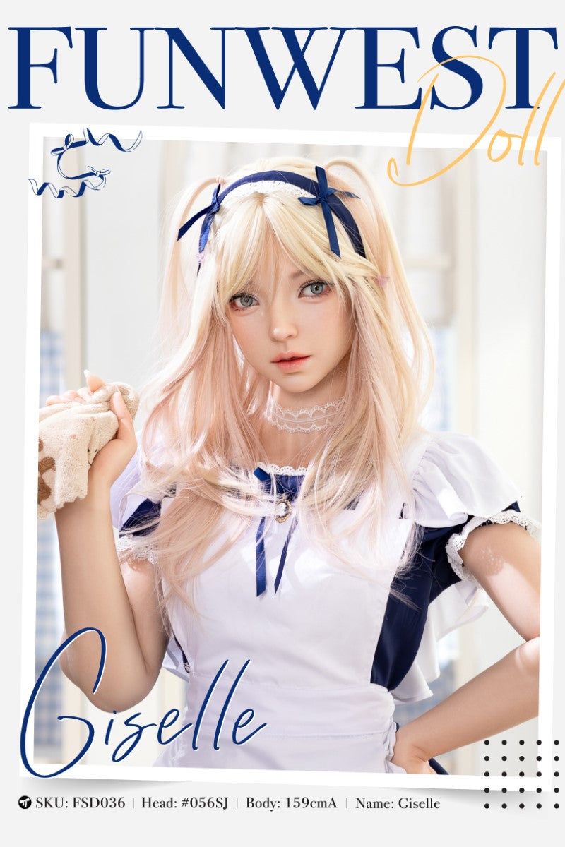 Žizele seksa lelle (FunWest Doll 159 cm A-kauss #056SJ RST silikons)