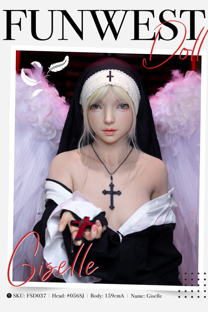 Žizele seksa lelle (FunWest Doll 159 cm A-kauss #056SJ RST silikons)