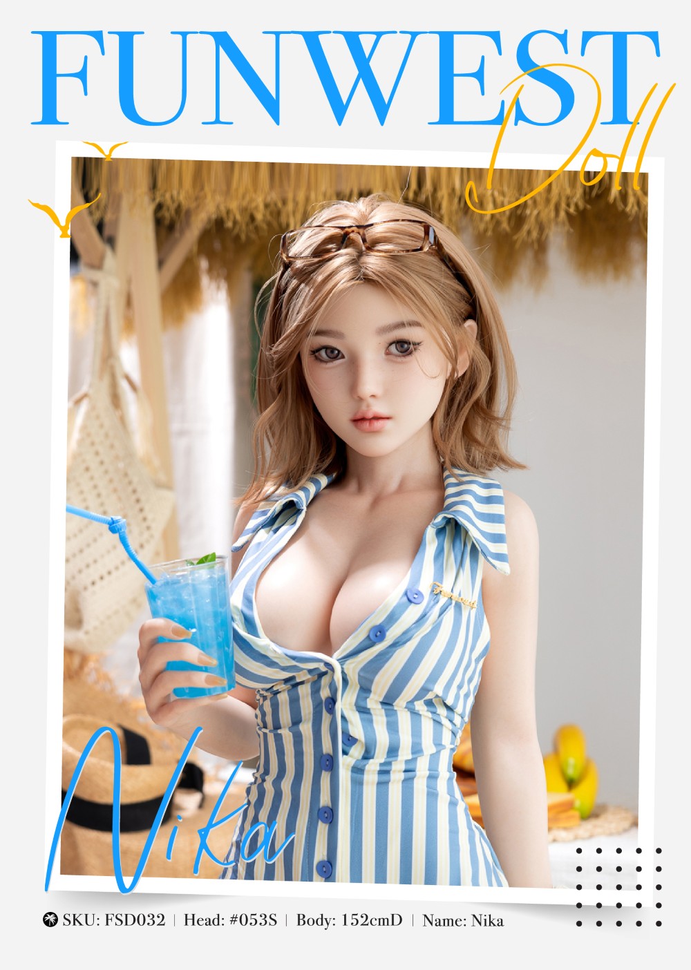 Seksa lelle Nika (FunWest Doll 152 cm D-Cup #053S silikons)