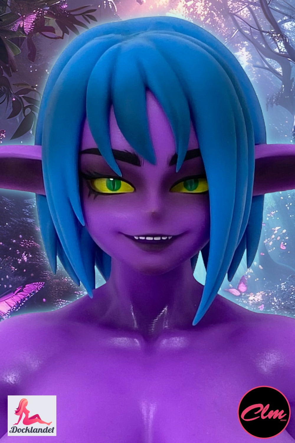 Zarga Night Elf seksa lelle (Climax Lelle Mini 70 cm V veida kauss, silikons)