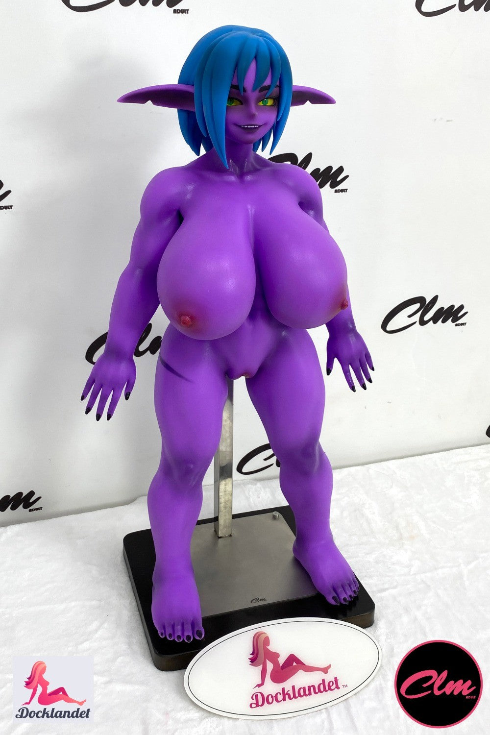 Zarga Night Elf seksa lelle (Climax Lelle Mini 70 cm V veida kauss, silikons)