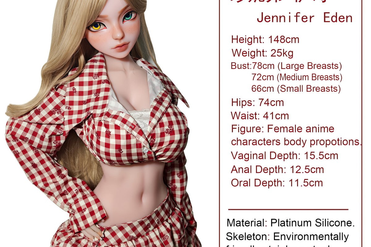 Dženifera Ēdena seksa lelle (Elsa Babe 148cm DHR012 silikons)