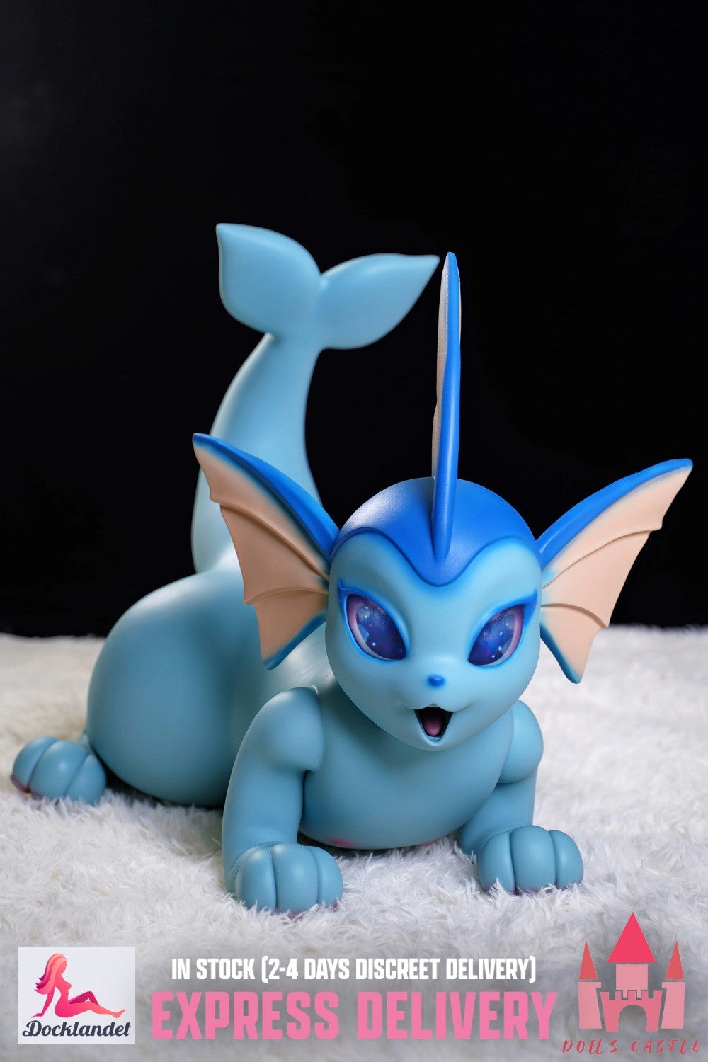 Vaporeon seksa lelle (Dolls Castle 100 cm silikons) EXPRESS Pokemon lelle noliktavā