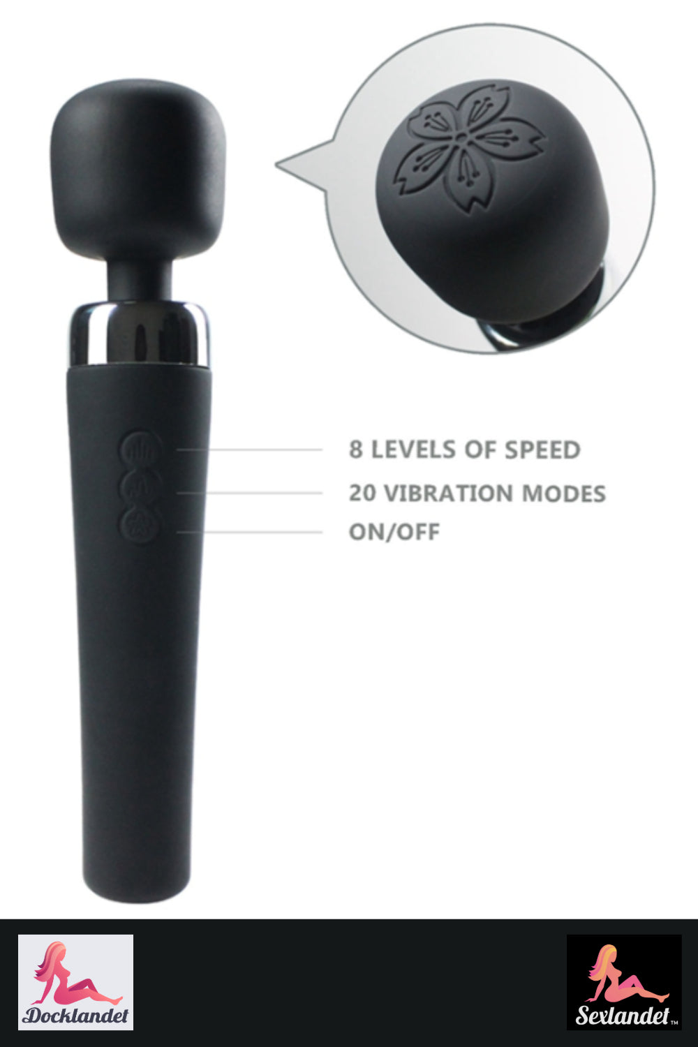Spēcīgs vibrators populārā dizainā (Sexlandet)