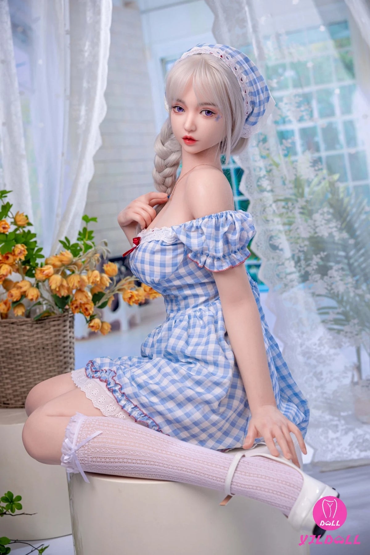 Lv Ling seksa lelle (YJL Doll 168 cm E-Cus #457 silikons)