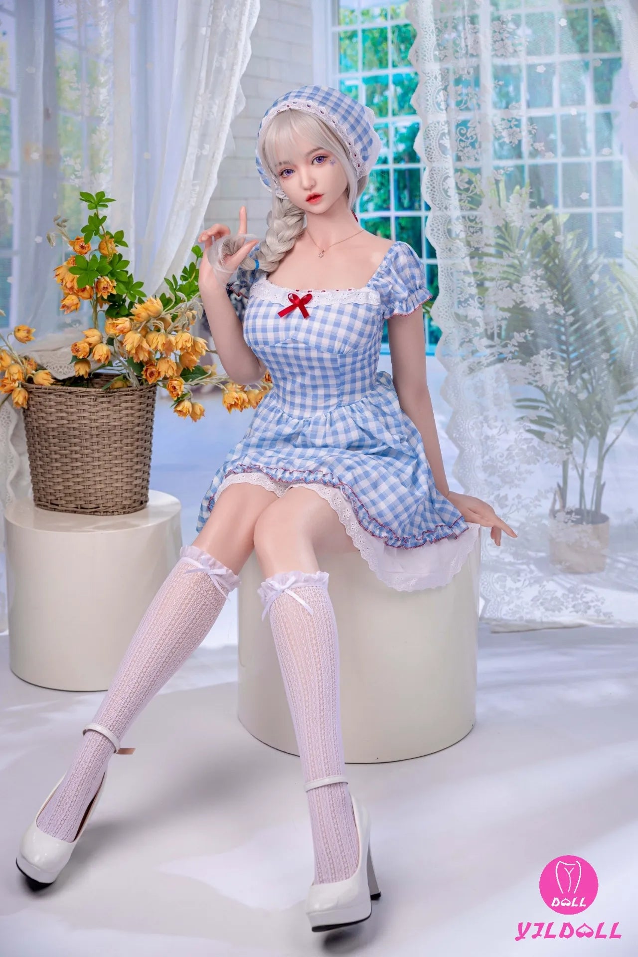 Lv Ling seksa lelle (YJL Doll 168 cm E-Cus #457 silikons)