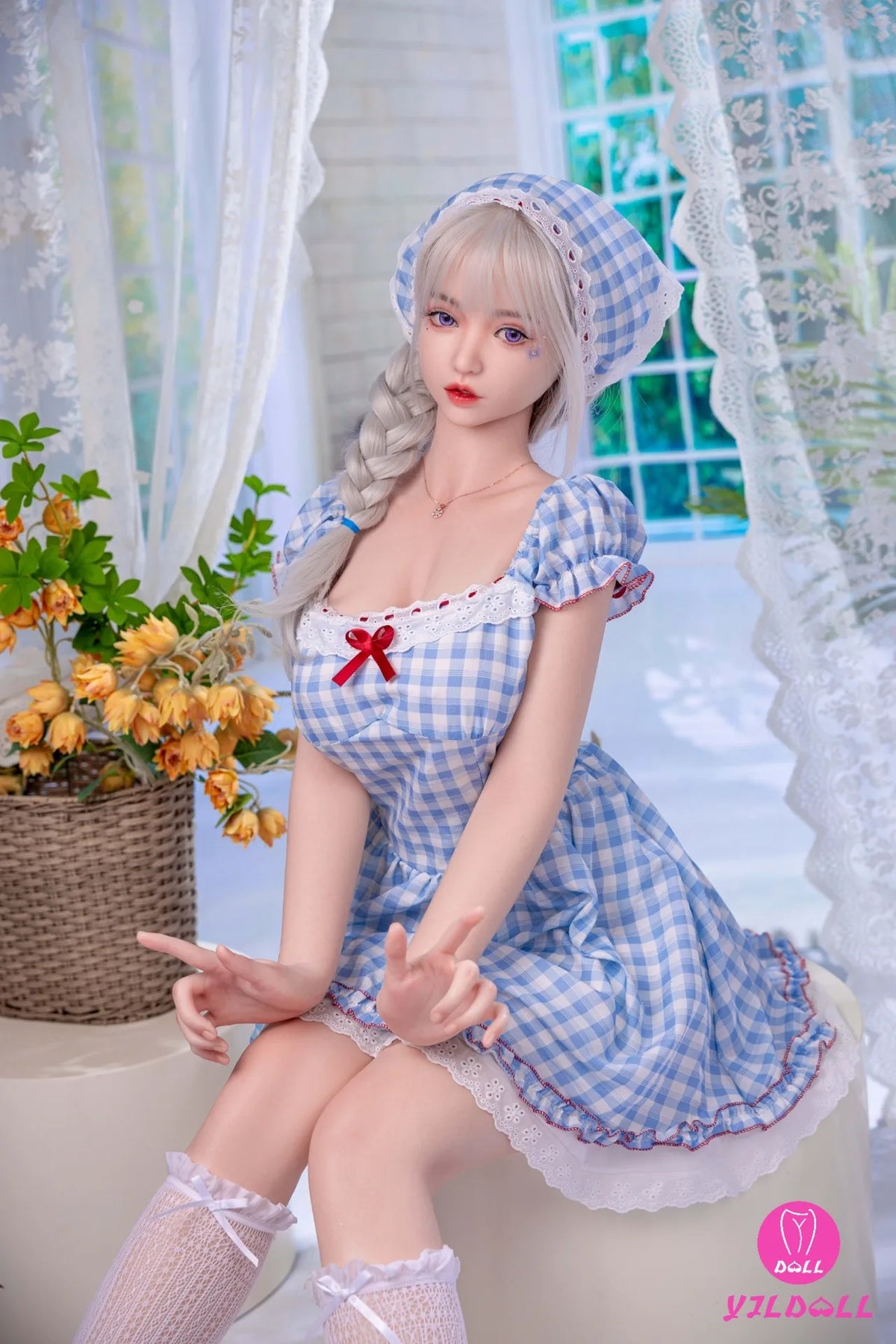 Lv Ling seksa lelle (YJL Doll 168 cm E-Cus #457 silikons)