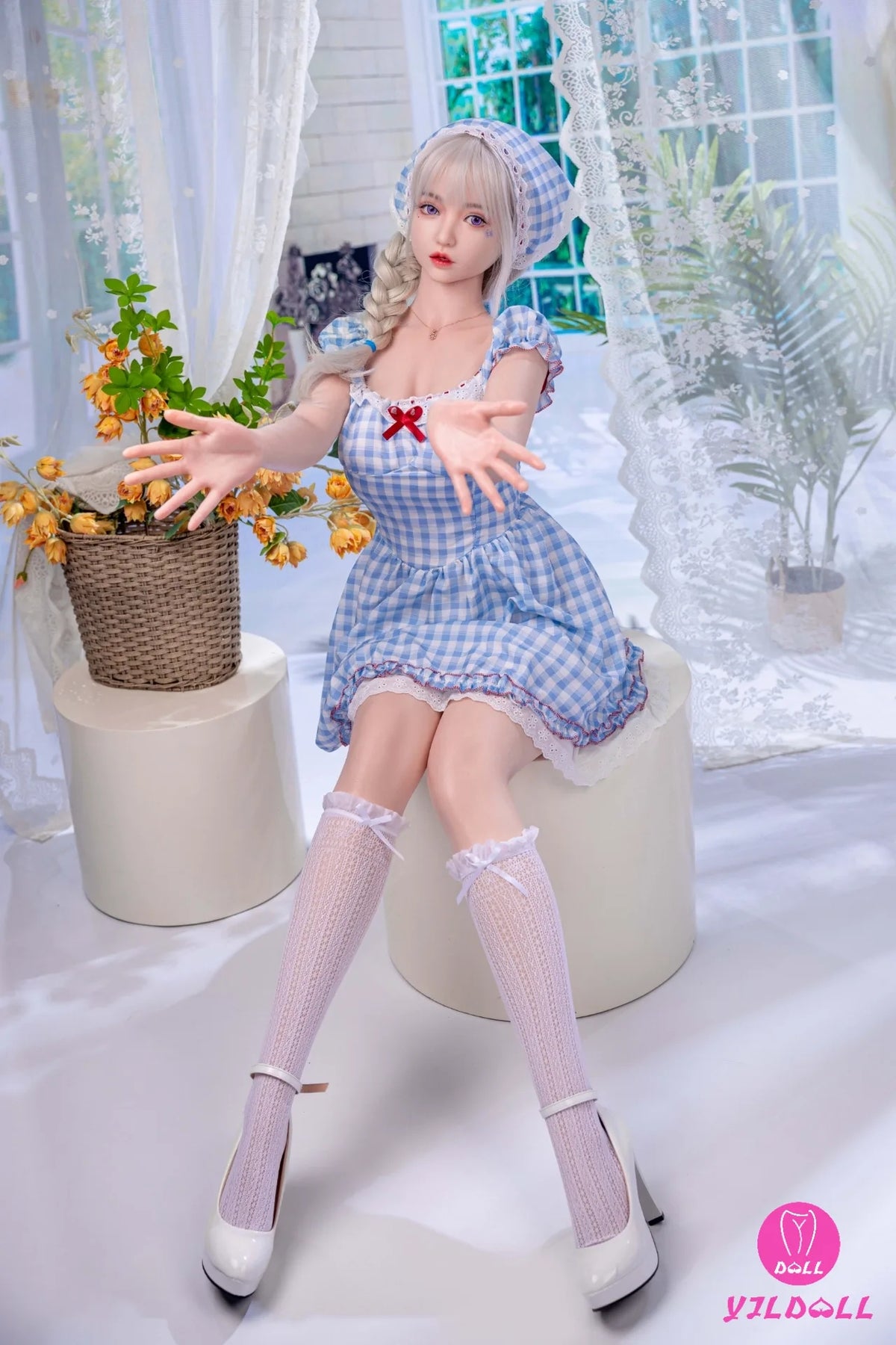 Lv Ling seksa lelle (YJL Doll 168 cm E-Cus #457 silikons)