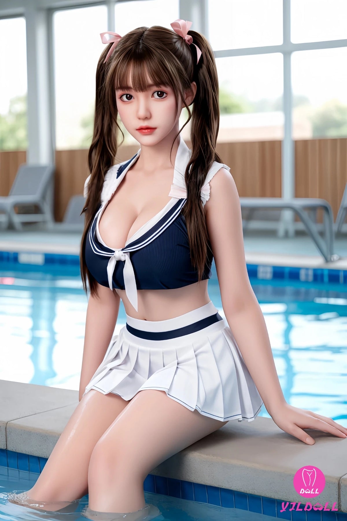 Gu Lan seksa lelle (YJL Doll 165 cm D-Cup #410 silikons)