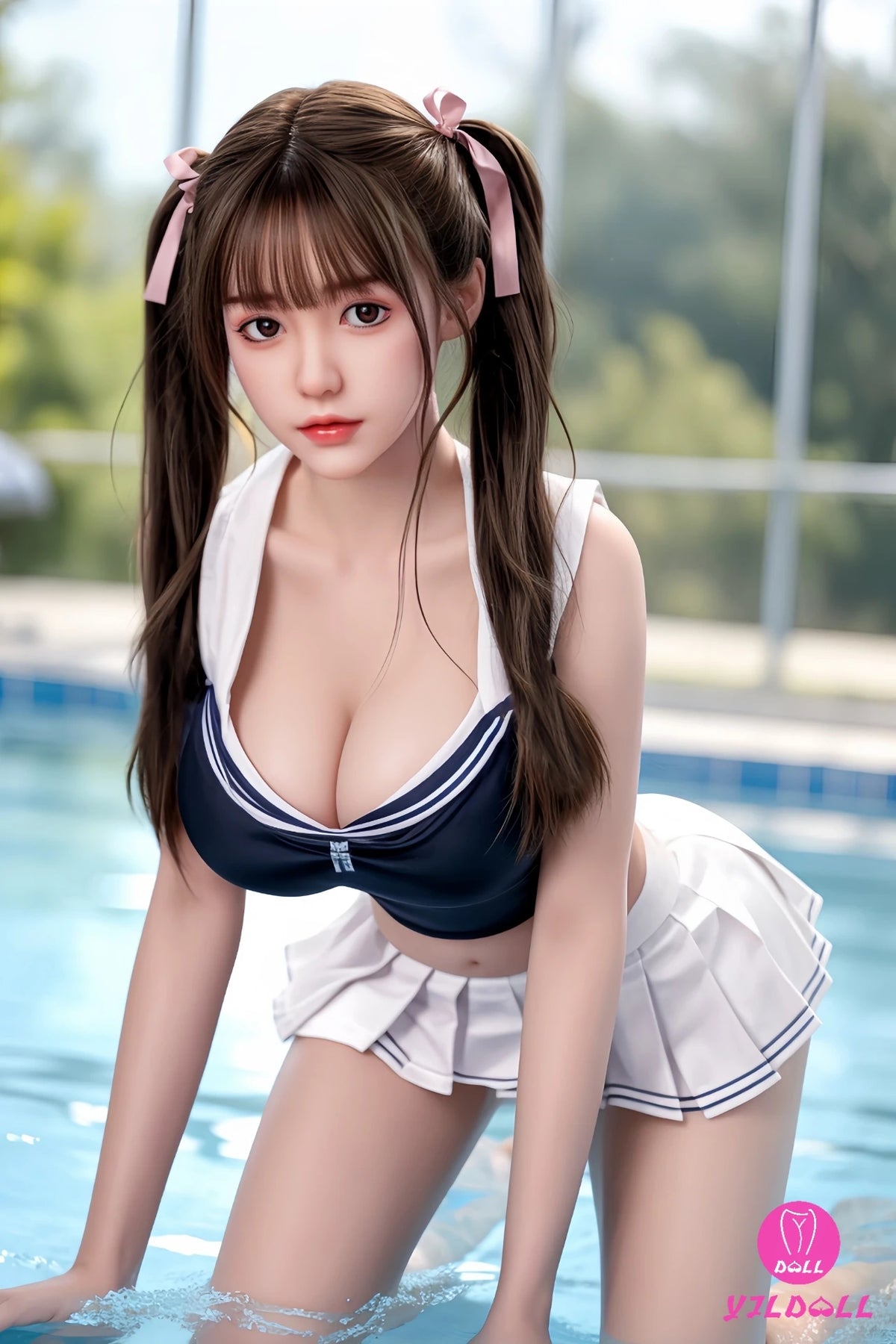 Gu Lan seksa lelle (YJL Doll 165 cm D-Cup #410 silikons)