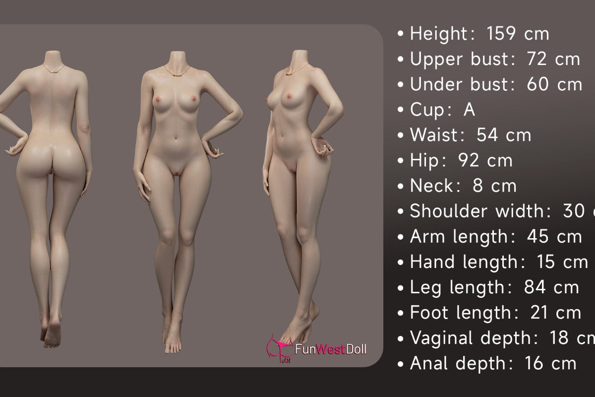 Lyra seksa lelle (FunWest Doll 159 cm A-kauss #054S RST silikons)
