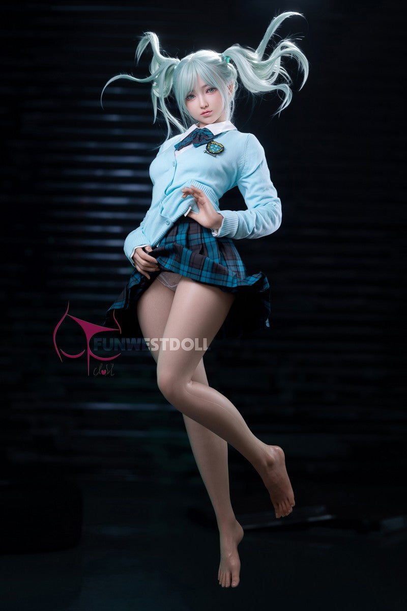 Hatsune Miko seksa lelle (FunWest Doll 159 cm A-Cus #041S silikons)
