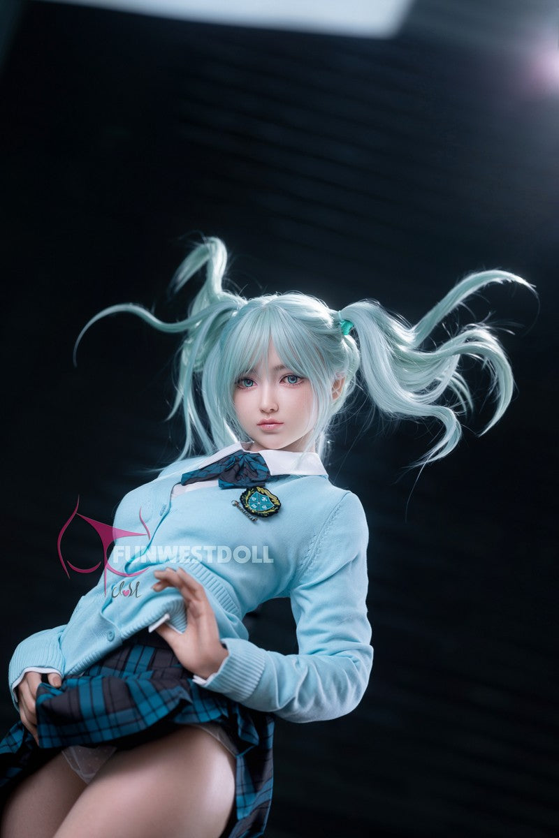 Hatsune Miko seksa lelle (FunWest Doll 159 cm A-Cus #041S silikons)