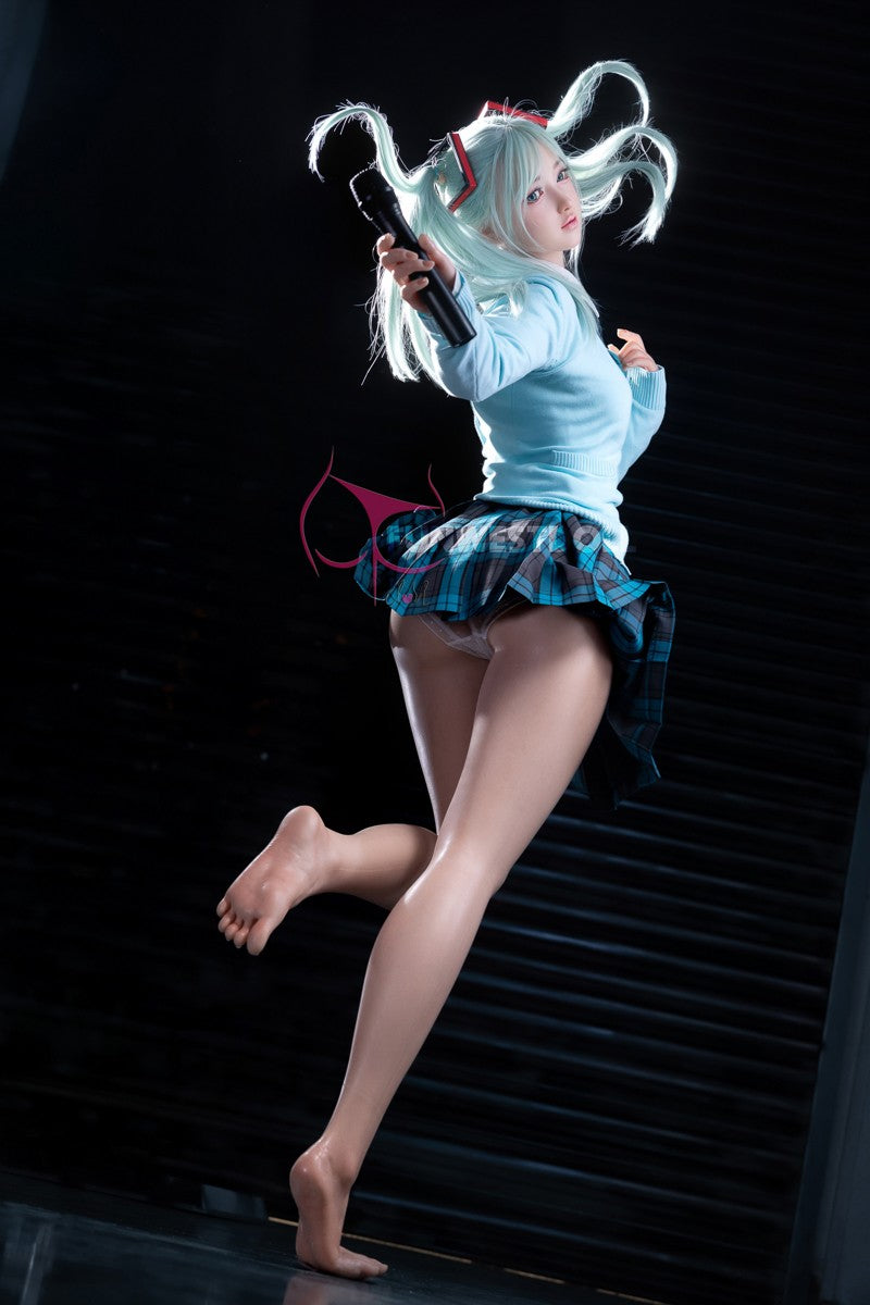 Hatsune Miko seksa lelle (FunWest Doll 159 cm A-Cus #041S silikons)