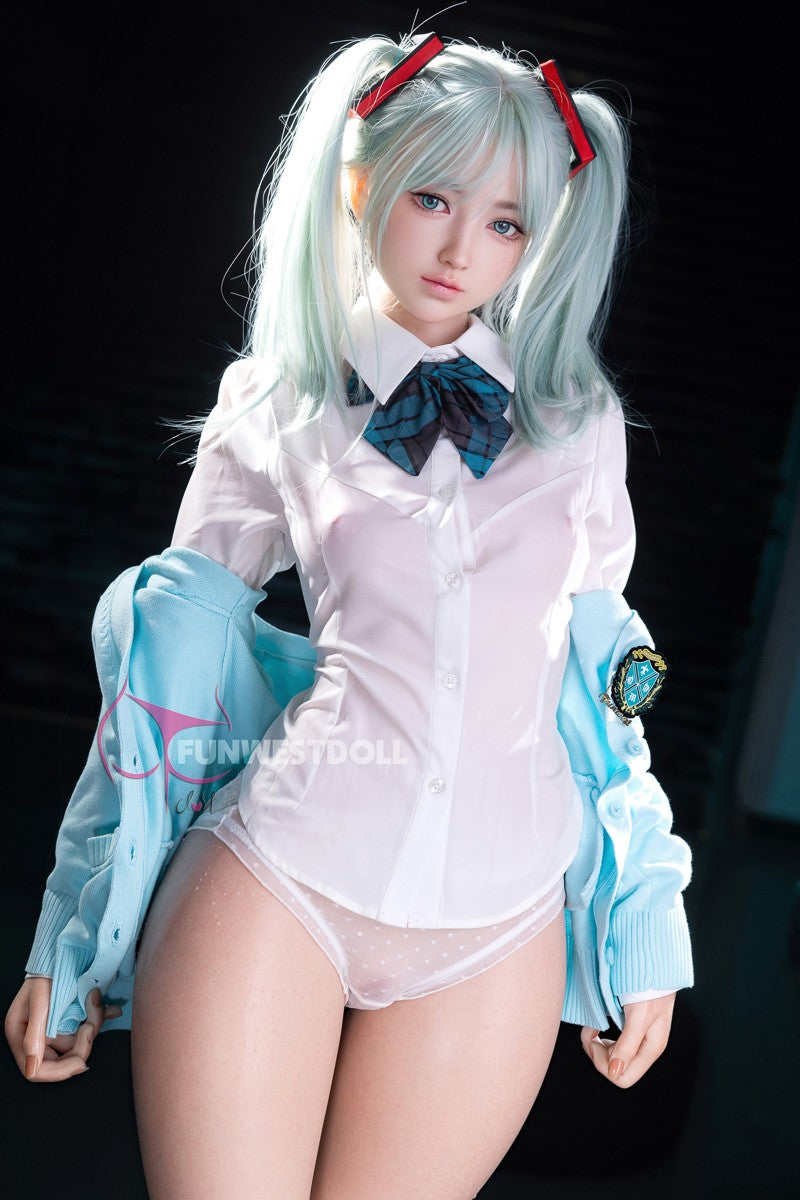 Hatsune Miko seksa lelle (FunWest Doll 159 cm A-Cus #041S silikons)