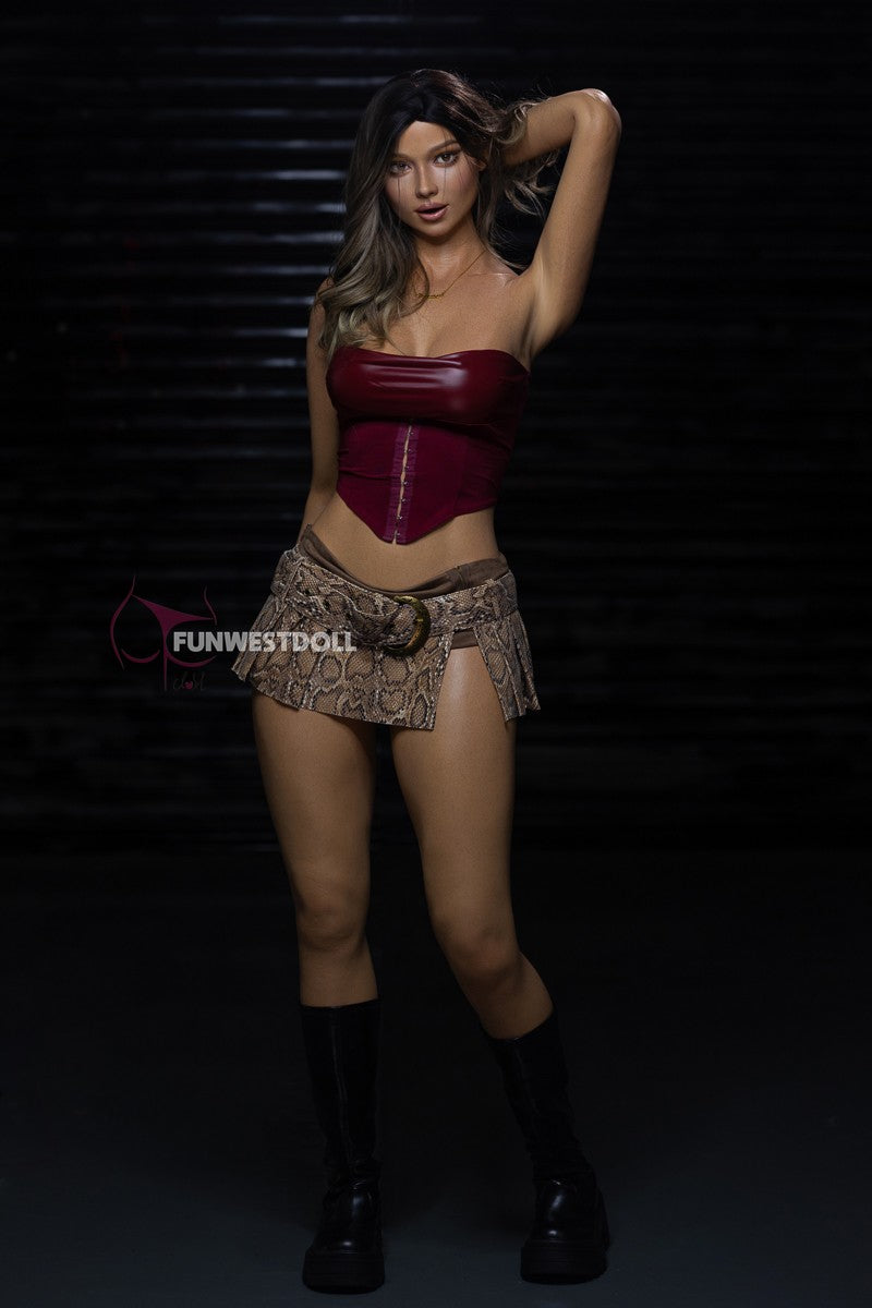 Rožu seksa lelle (FunWest Doll 168 cm D-kausa #043SJ RST Silikons)