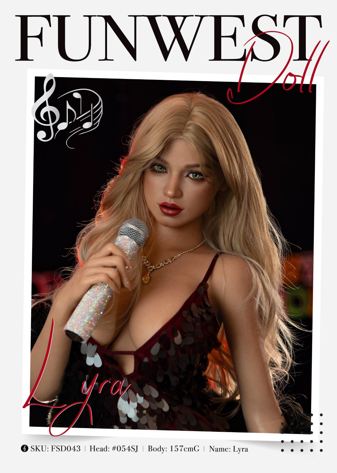 Lyra seksa lelle (FunWest Doll 157 cm G-kauss #054SJ RST silikons)