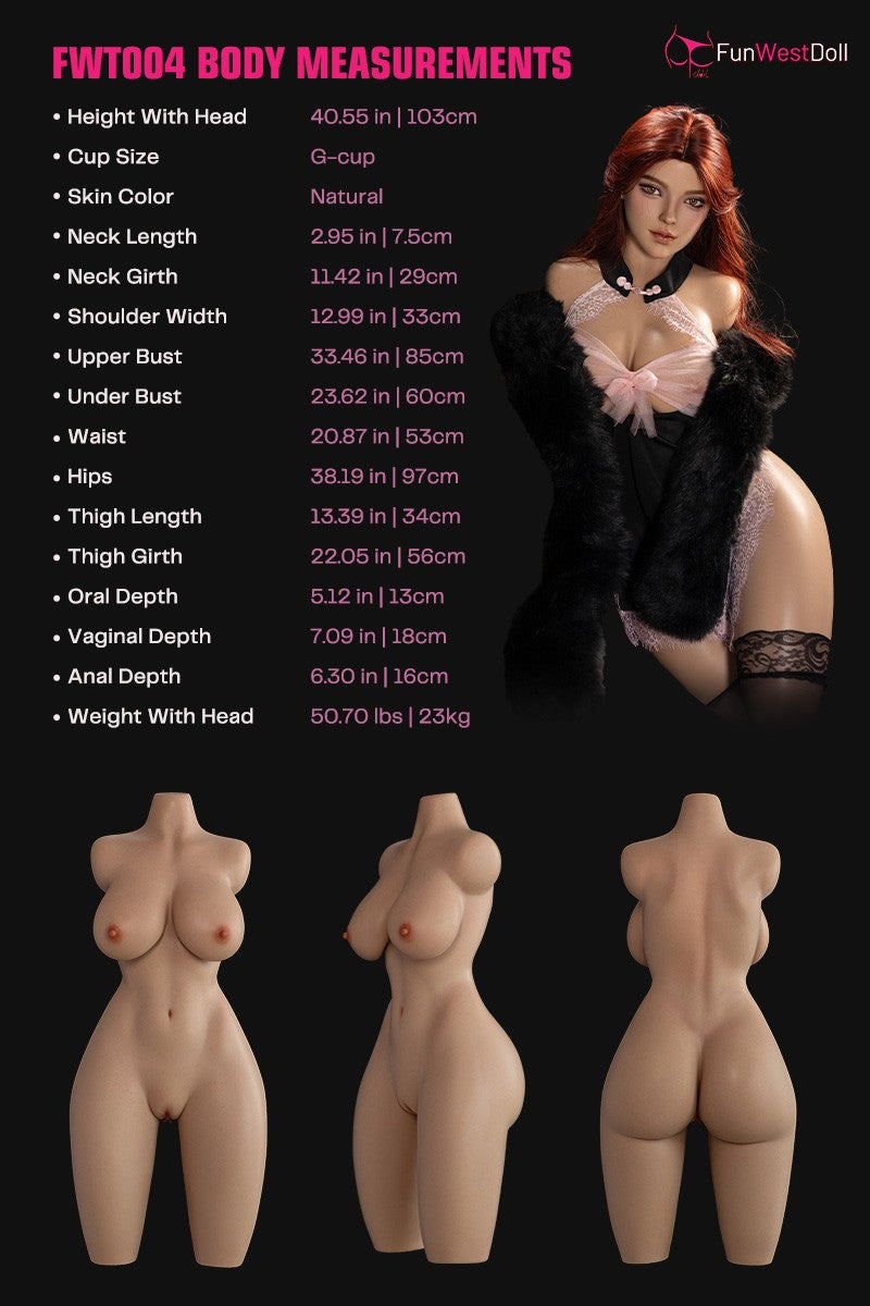 Leksija rumpja seksa lelle (FunWest Doll 103 cm G-Cup #026S silikons)