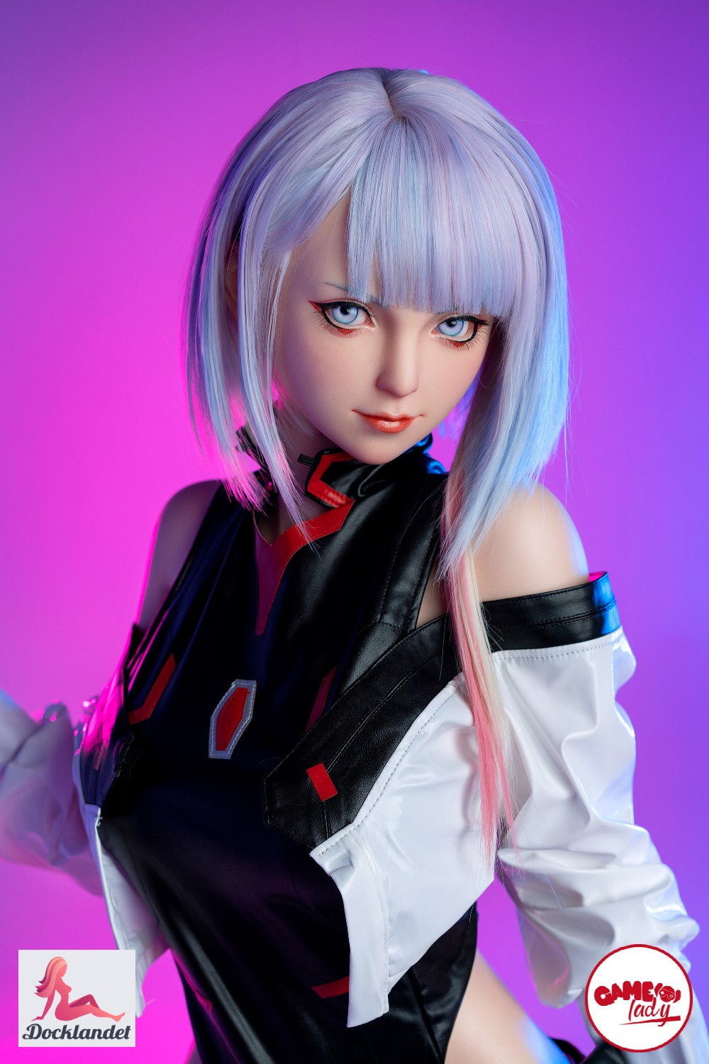 Cosplay seksa lelle no Game Lady. Lucyna 156 cm gara ar D krūzīti, kas pilnībā izgatavota no silikona. Anime Nr.5. 