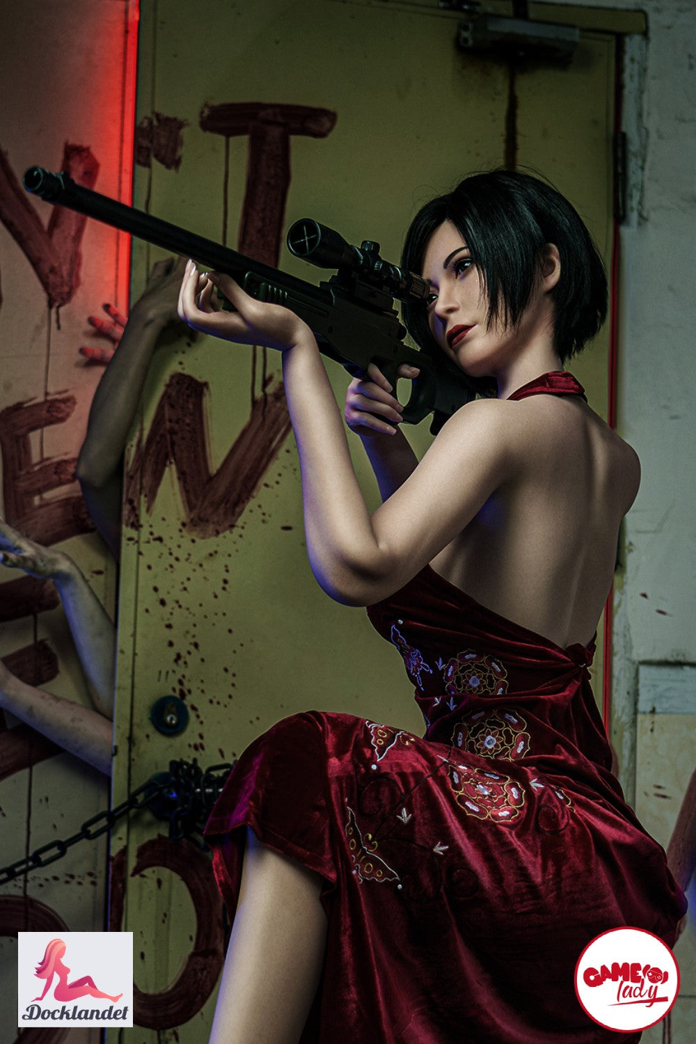 Ada Vonga sex doll no zīmola Game Lady. Ultra reālistisks sex doll ar cosplay stilu no spēles Resident Evil. 