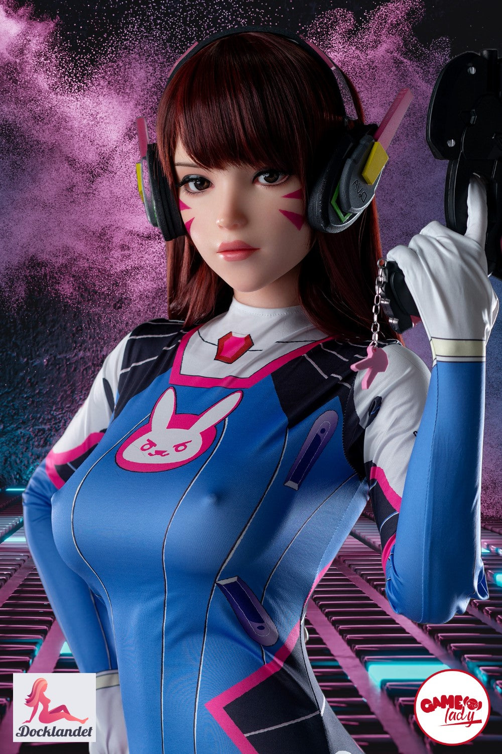 D.Va Hana Dziesmas seksa lelle (Game Lady 167cm E-Cup Nr.23 silikons)