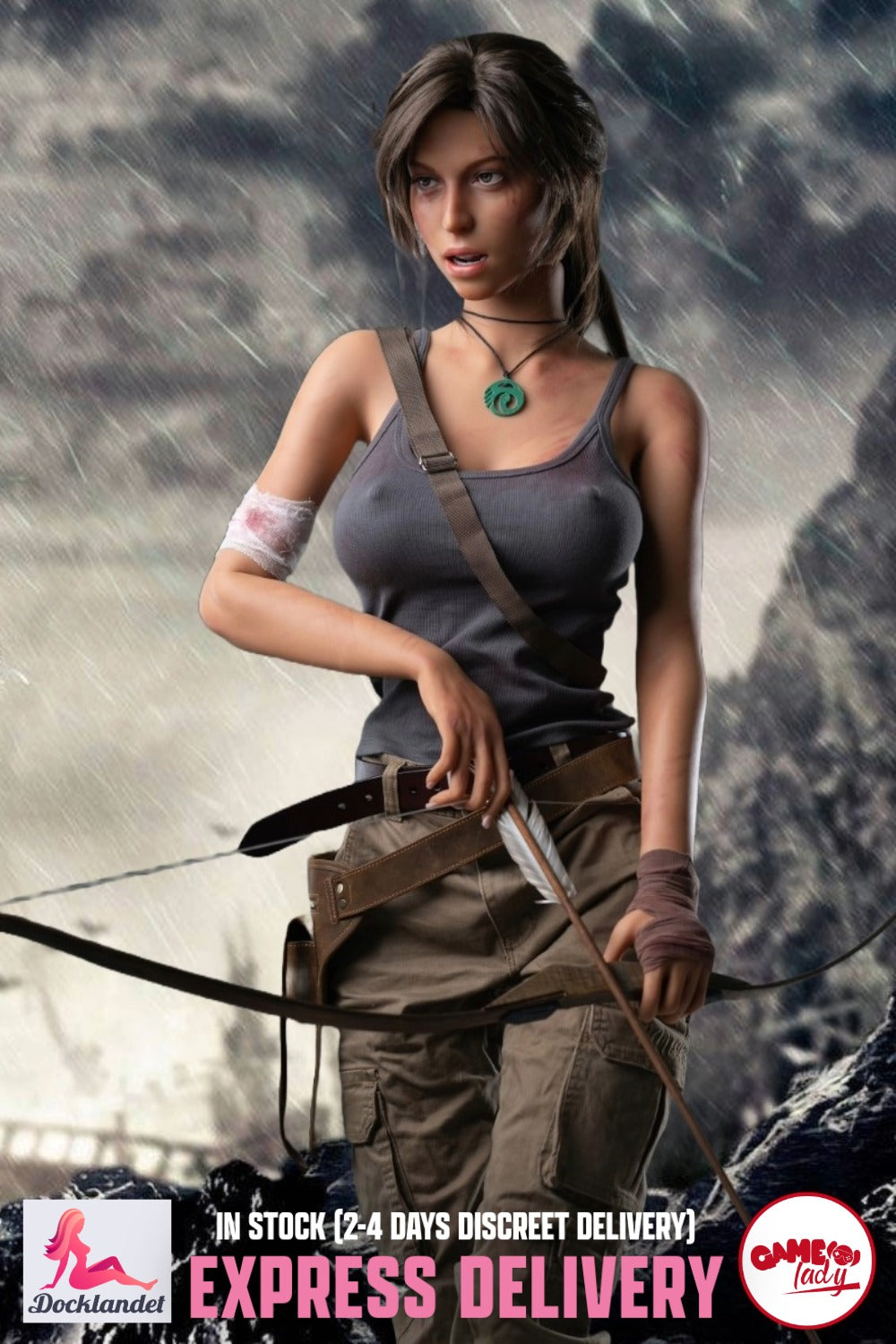 Lara Krofta seksa lelle (Game Lady 166cm E-Cup Nr.20 silikons) EXPRESS