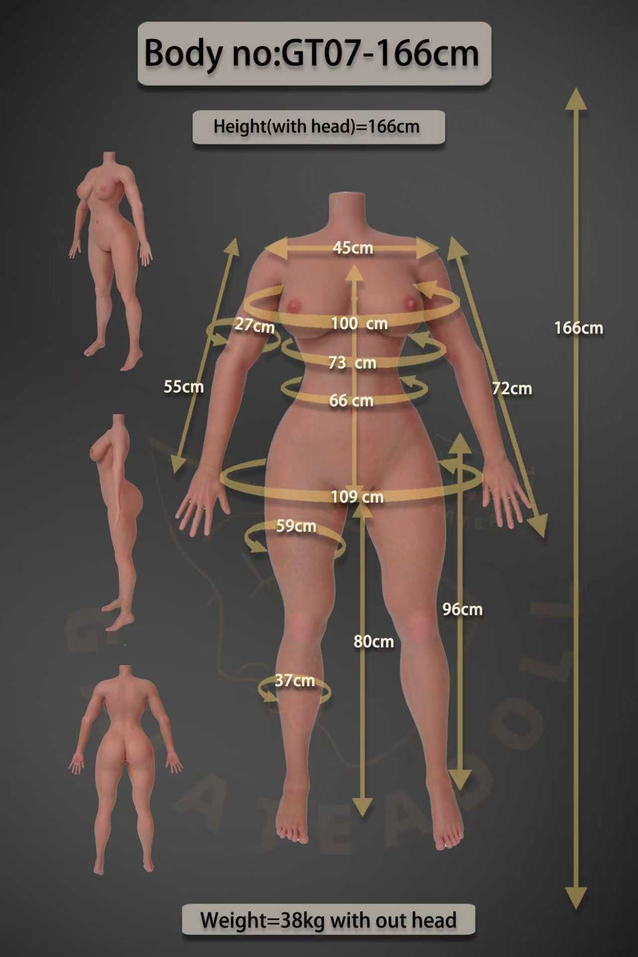 Seksa lelle Jolanda (Galatea Doll 166 cm E-Cus #135 silikons)
