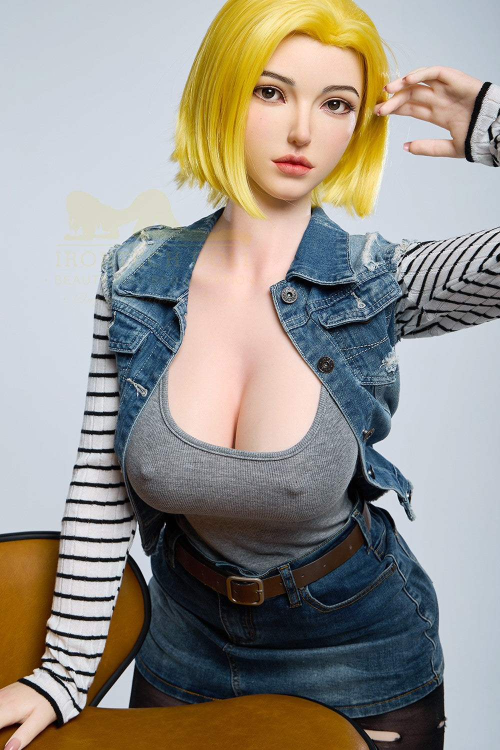 Joline Android 18 seksa lelle (Irontech Doll 159 cm G-Cup S41 silikons)
