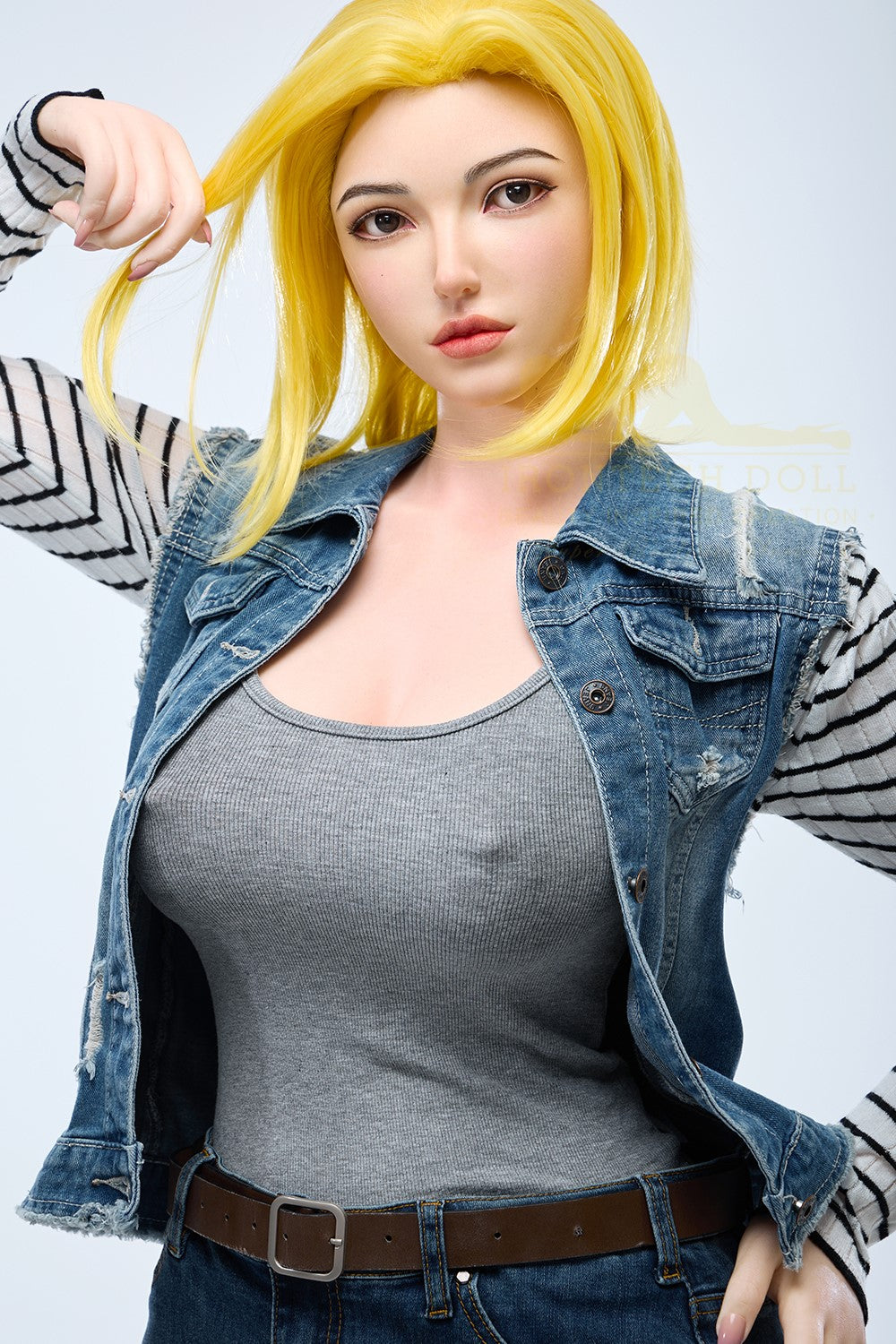 Joline Android 18 seksa lelle (Irontech Doll 159 cm G-Cup S41 silikons)