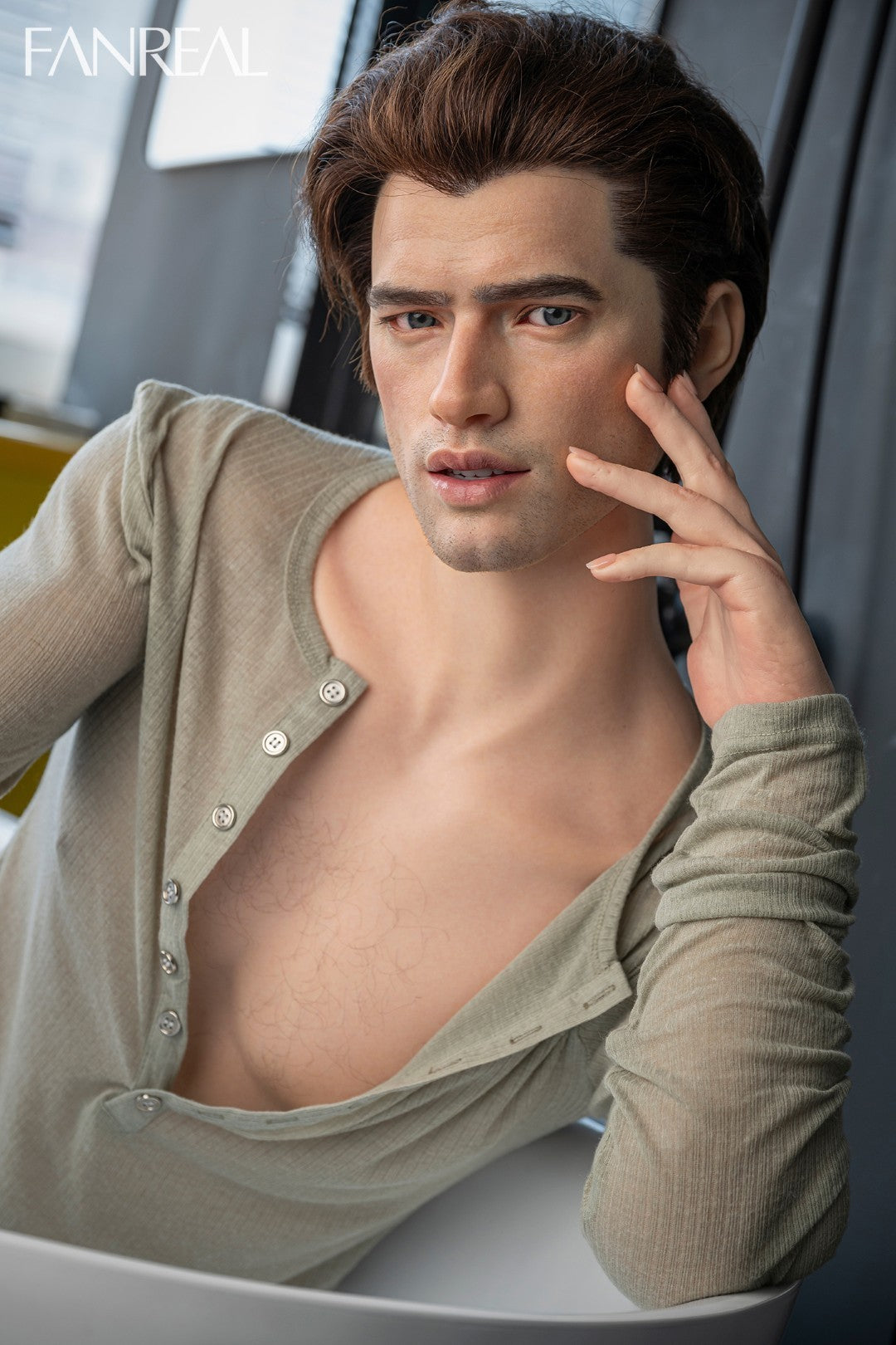 Kārters vīriešu dzimuma lelle (FanReal Doll 173cm Silikona)