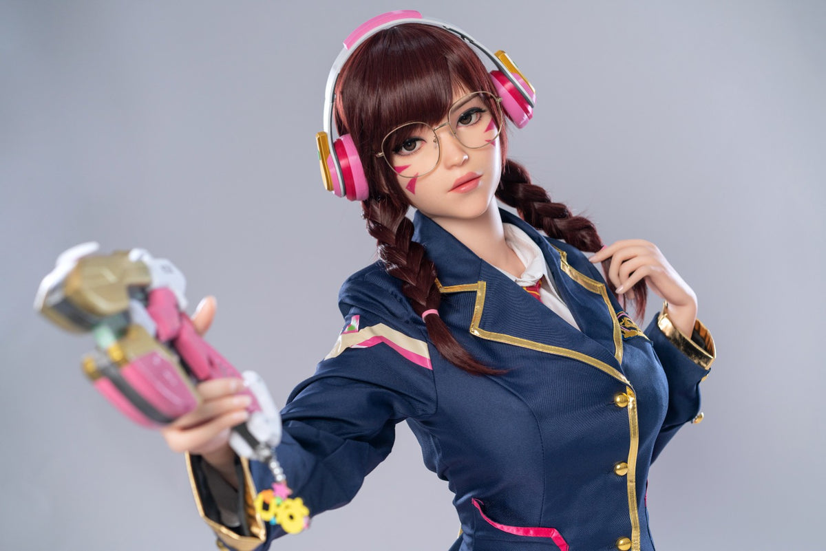 D.Va Hana Dziesmas seksa lelle (Game Lady 166cm E-Cup Nr.23 silikons)