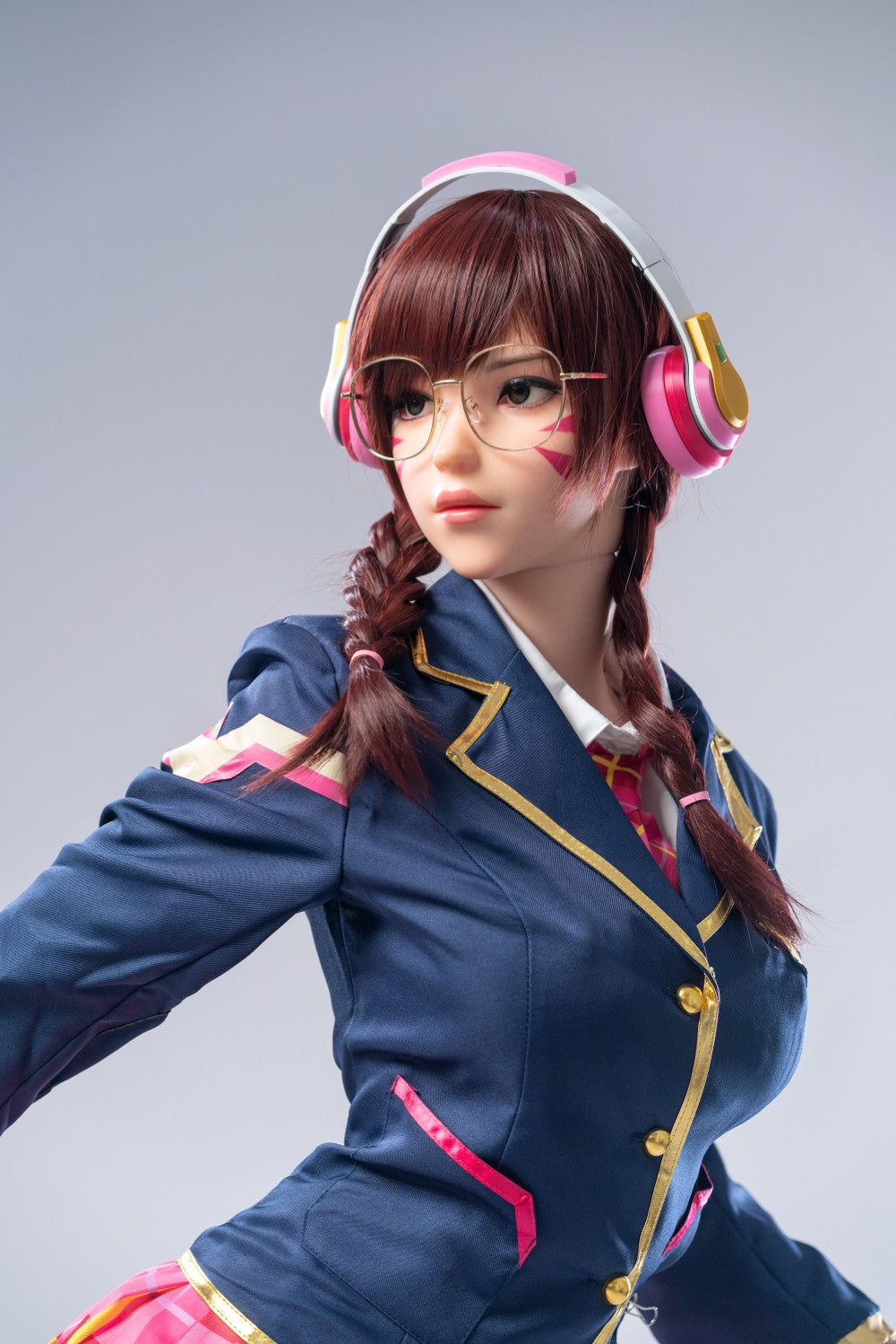 D.Va Hana Dziesmas seksa lelle (Game Lady 166cm E-Cup Nr.23 silikons)