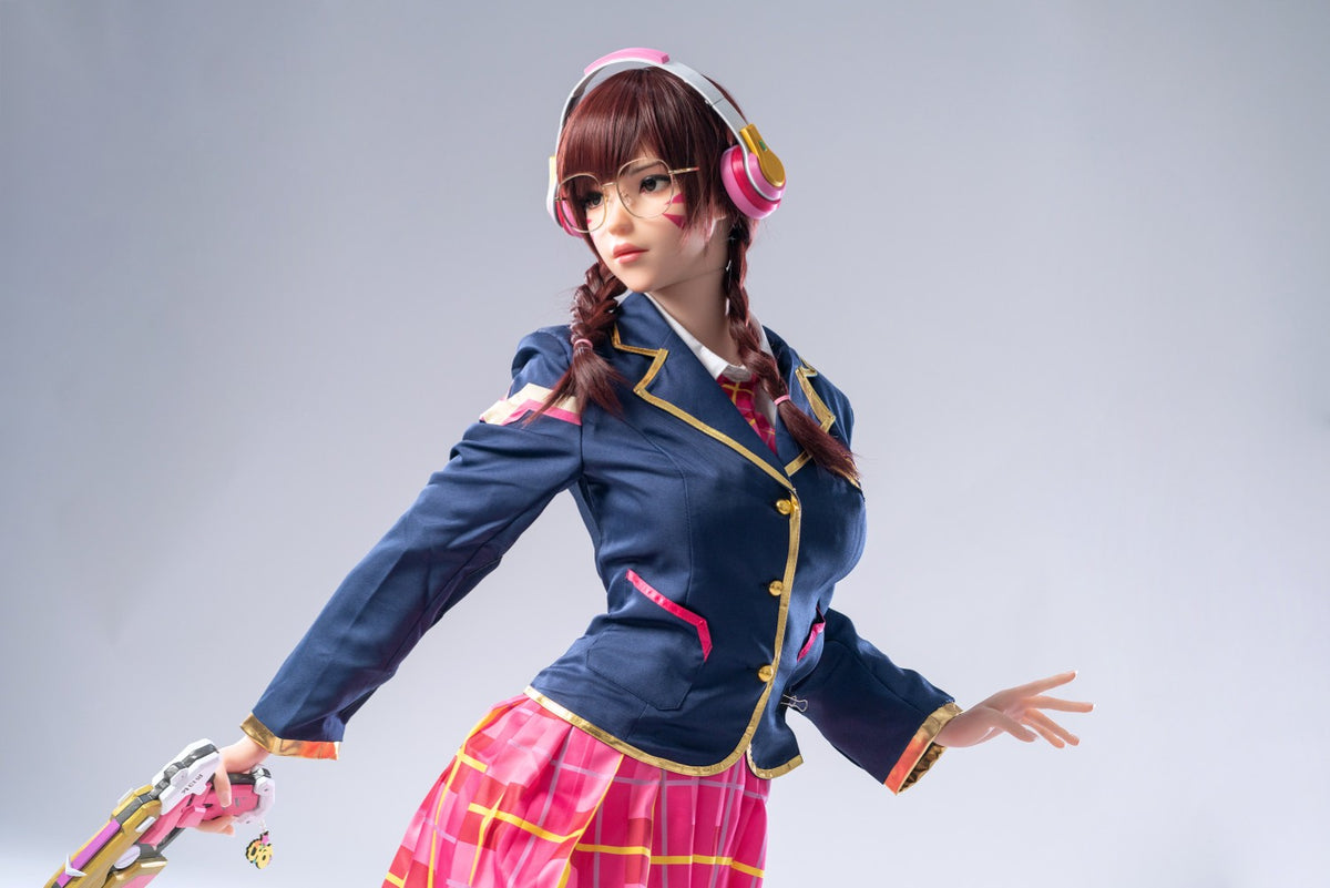 D.Va Hana Dziesmas seksa lelle (Game Lady 166cm E-Cup Nr.23 silikons)