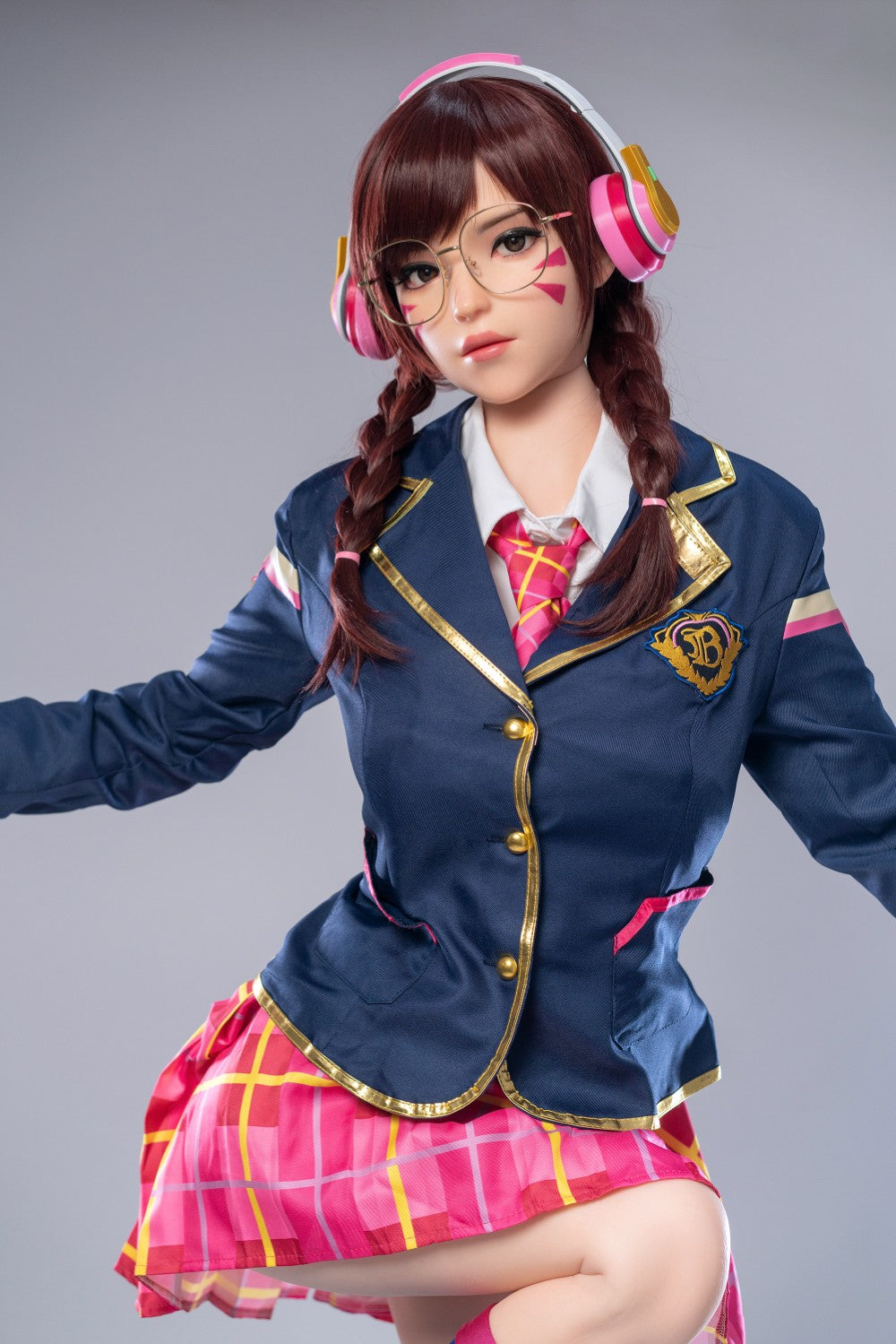 D.Va Hana Dziesmas seksa lelle (Game Lady 166cm E-Cup Nr.23 silikons)
