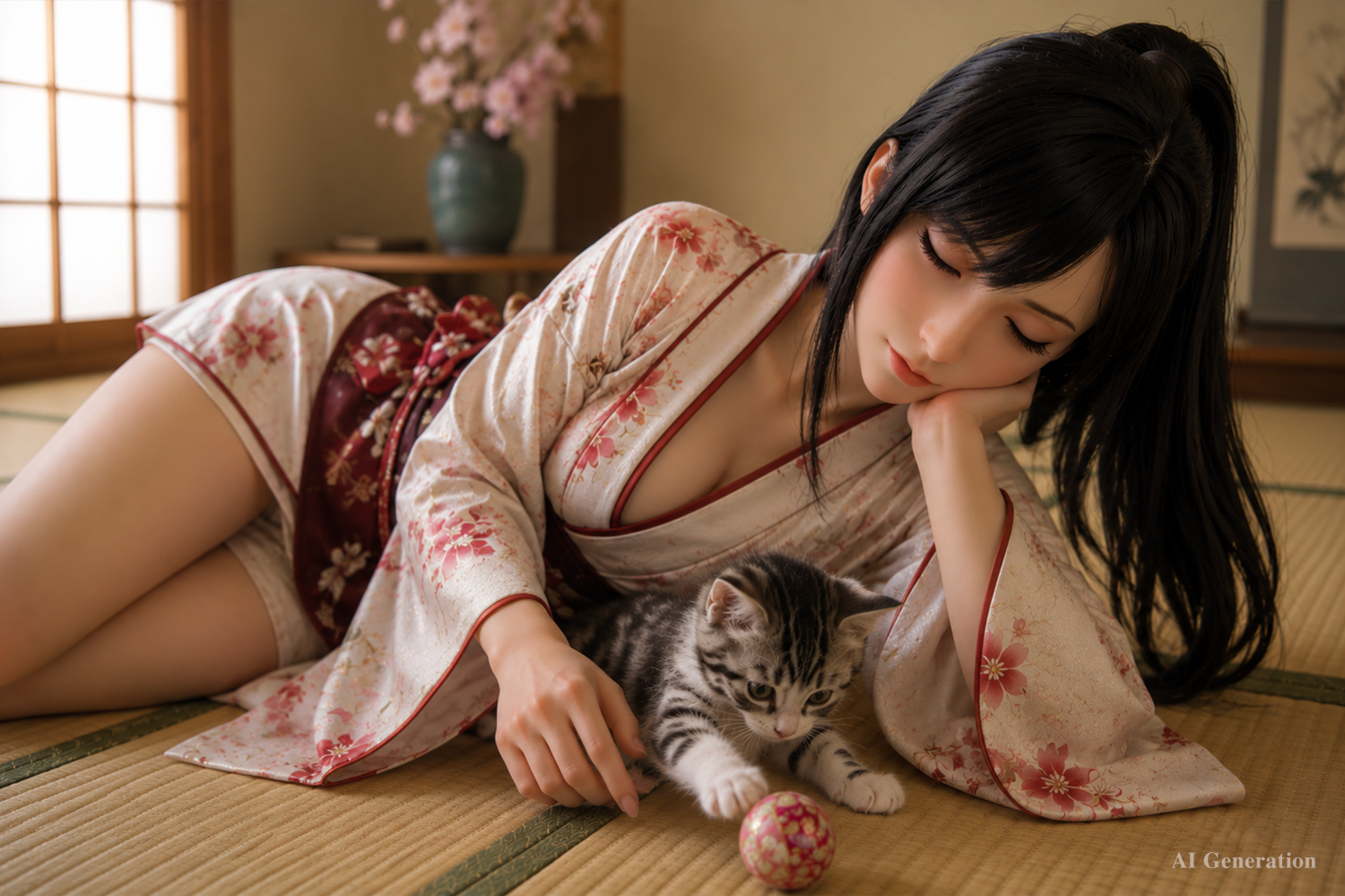Tifa Sleeping Sex Doll (Game Lady 167cm D-Cup Nr.45 silikona)