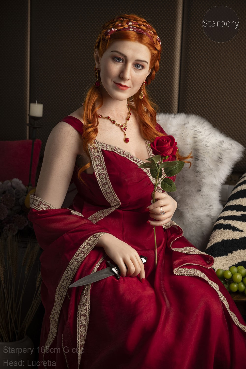 Seksa lelle Lukrēcija (Starpery 165 cm G-kauss TPE + silikons)