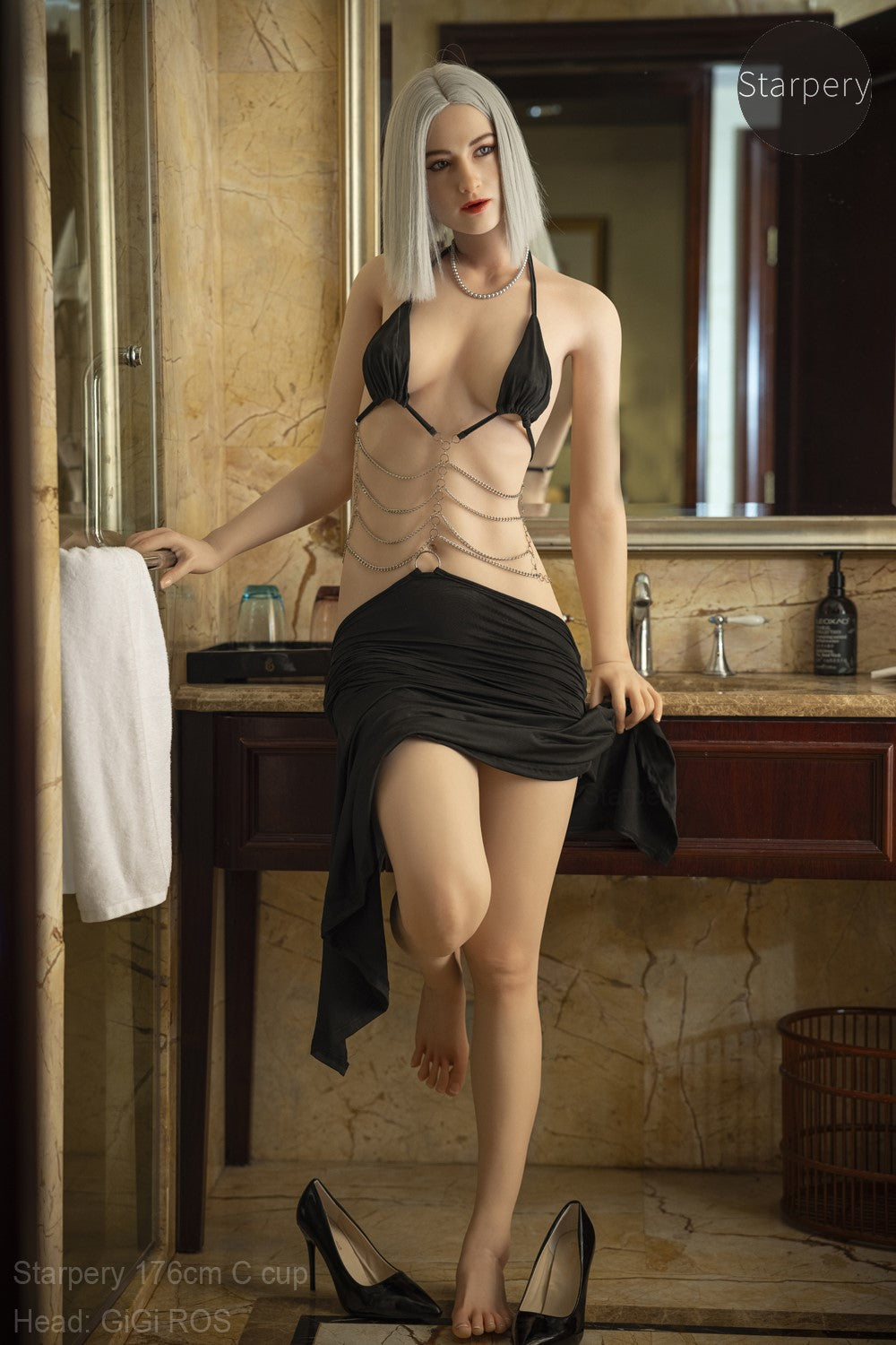 Džidži seksa lelle (Starpery 176 cm C-kauss TPE + silikons)