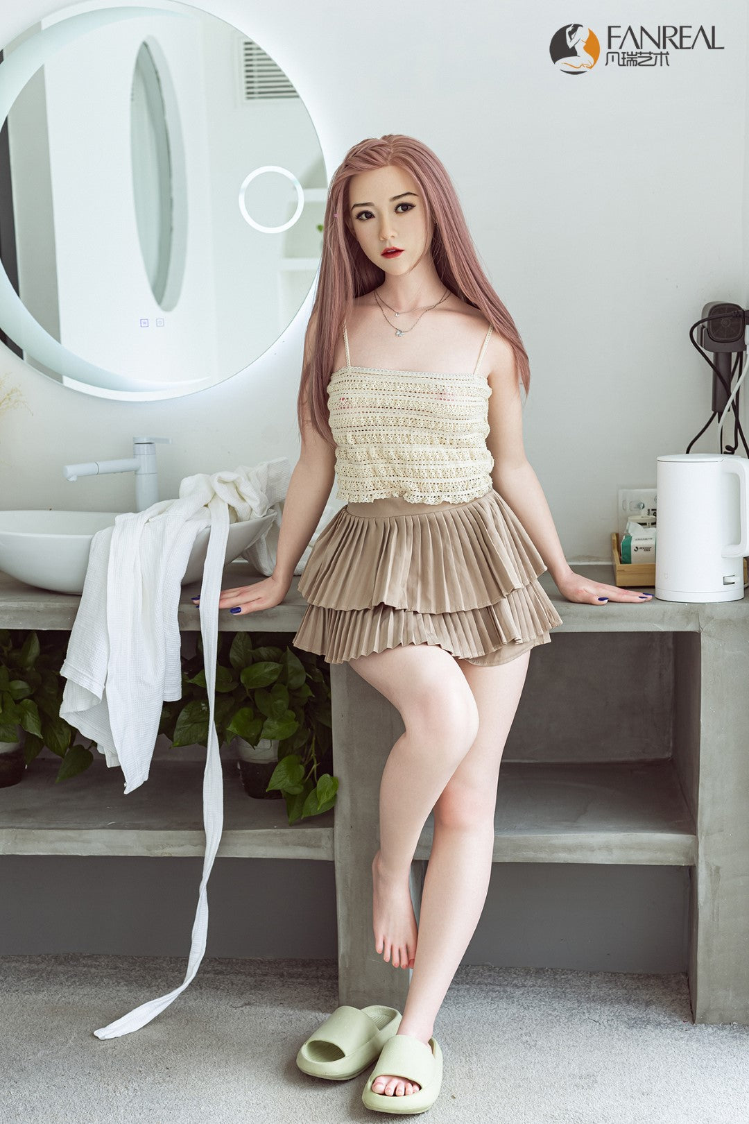Cjaņa seksa lelle (FanReal Doll 158cm B kauss silikona)