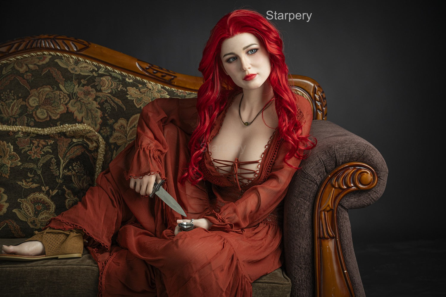 Seksa lelle Eva (Starpery 171 cm D-kauss TPE + silikons)