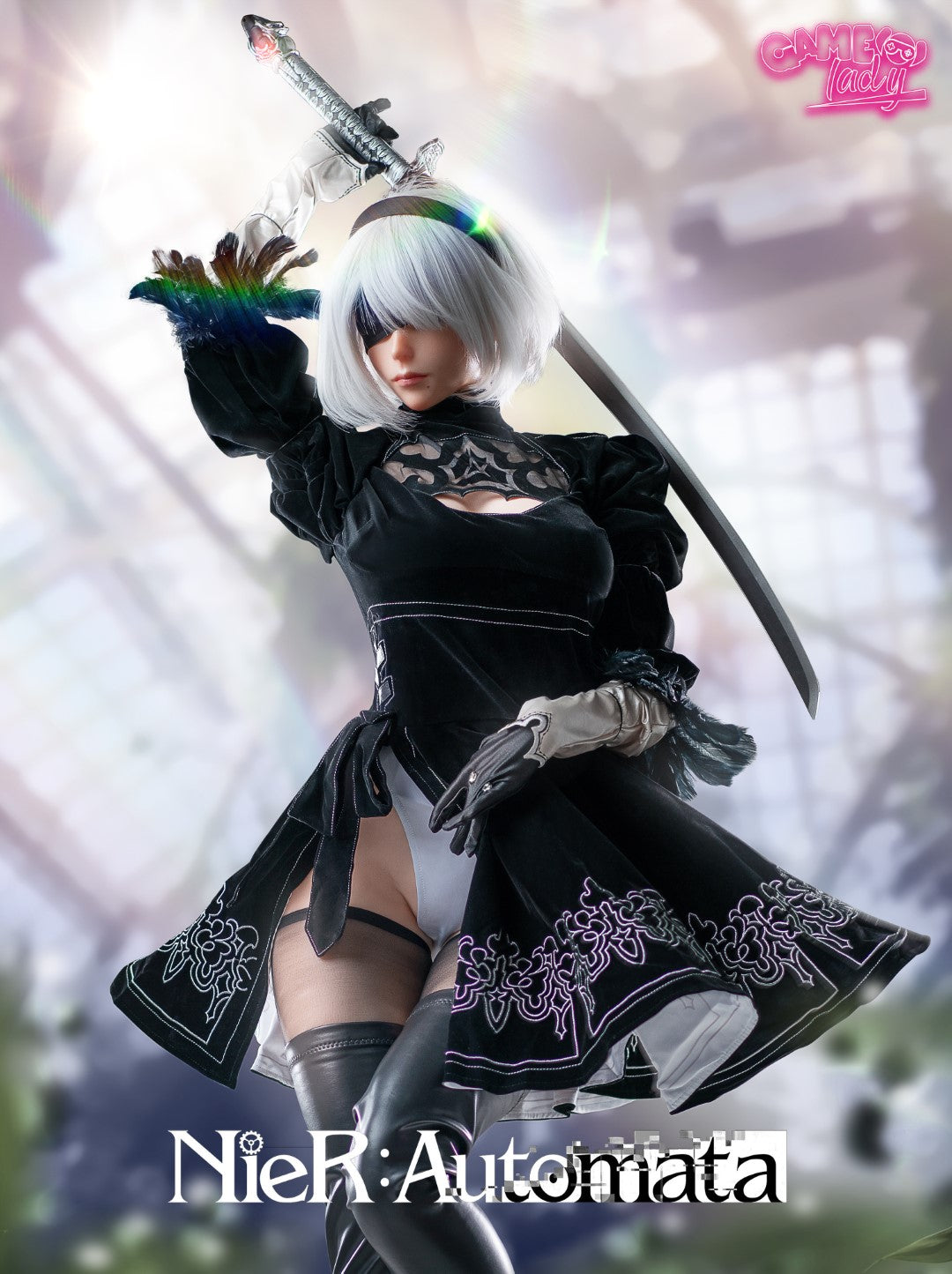 Seksa lelle Yorha 2B (Game Lady 171 cm E-Cup Nr. 18 silikona)