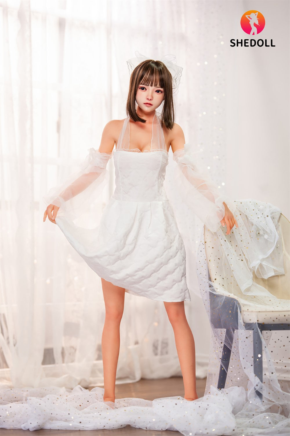 Roja seksa lelle (SHEDOLL 148 cm D-Cus #SH001 TPE+Silikona)