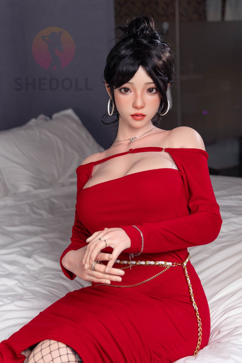 Rožu seksa lelle (SHEDOLL 165 cm E-Cus #SH051 2.0 Silikona)