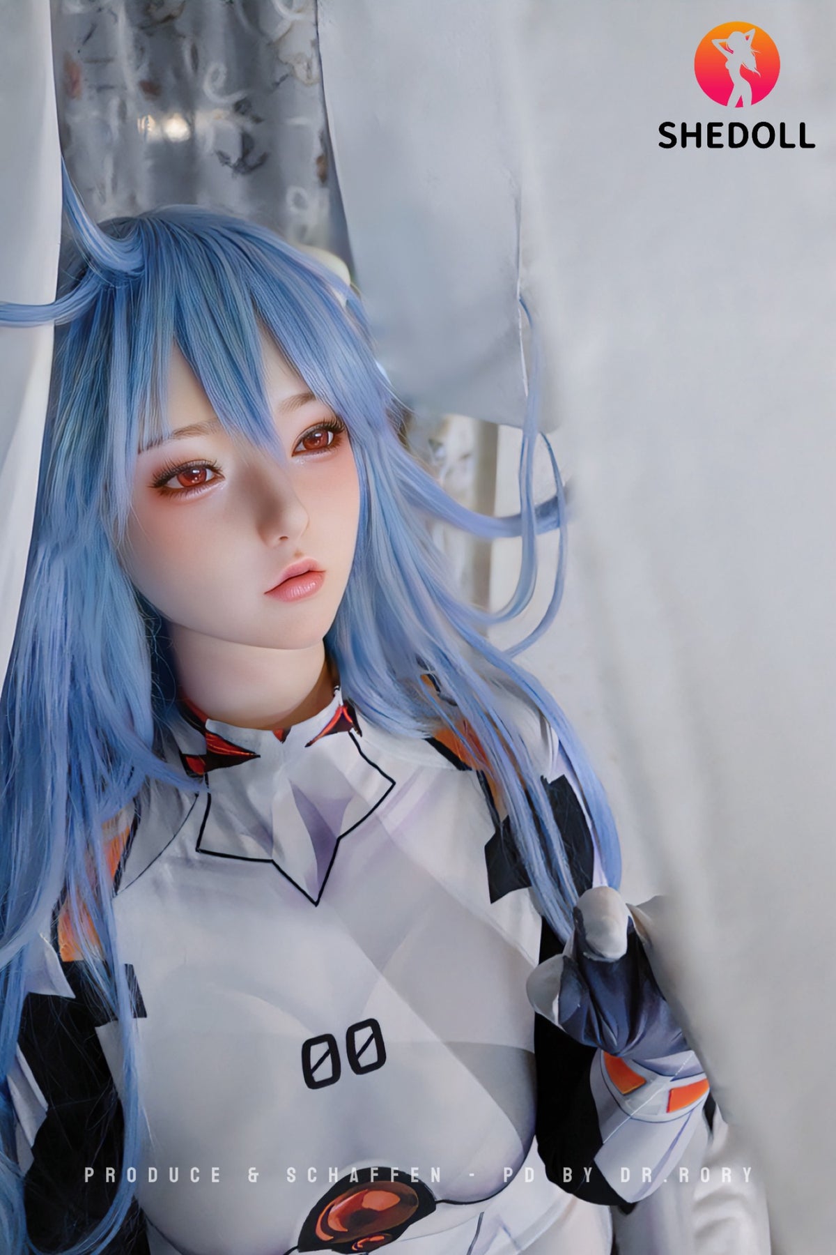 Seksa lelle Rei Ajanami (SHEDOLL 168 cm D-Cus #SH170 2.0 silikons)