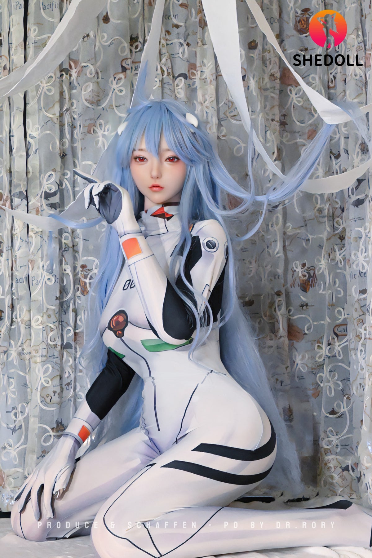 Seksa lelle Rei Ajanami (SHEDOLL 168 cm D-Cus #SH170 2.0 silikons)